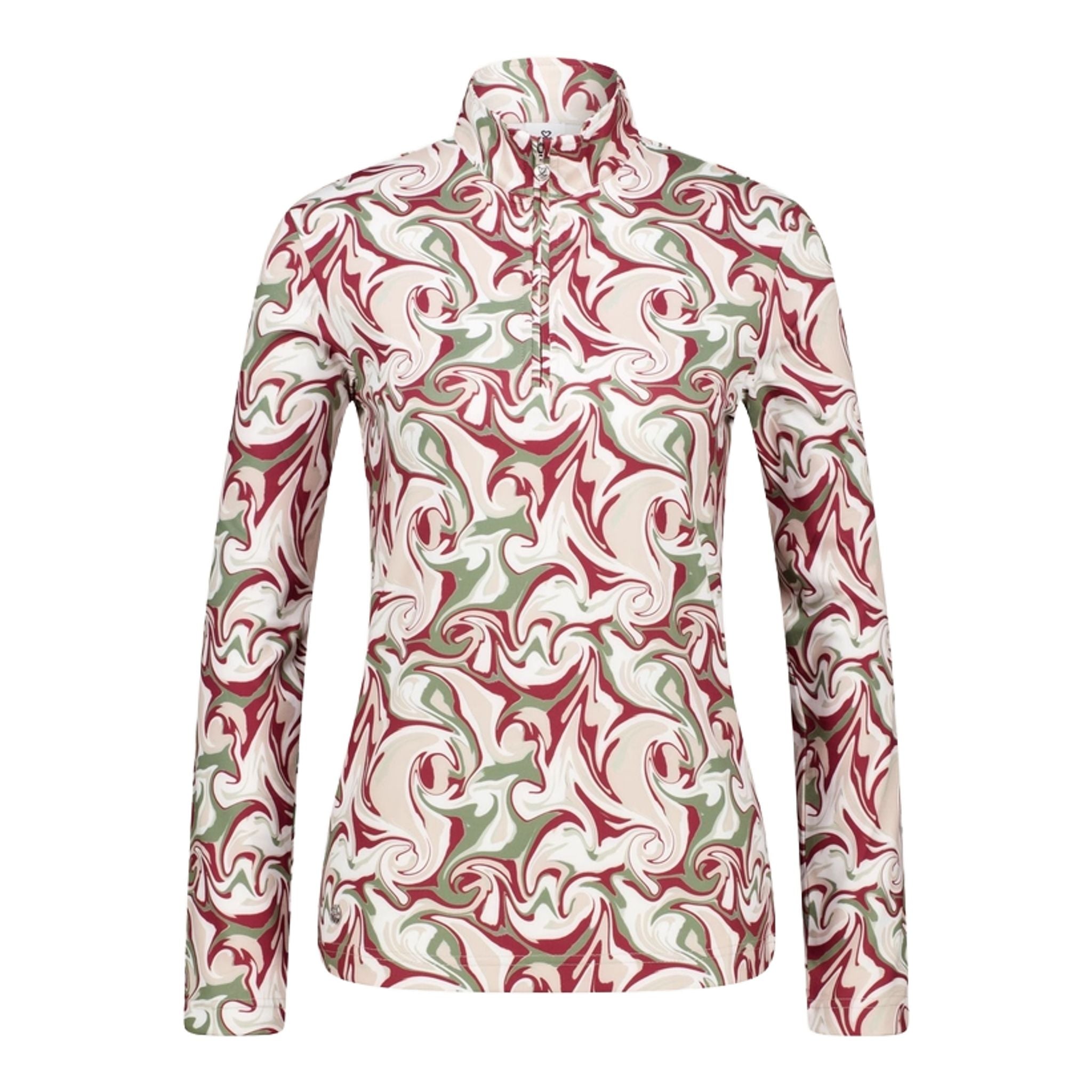 Polo da donna con stampa sportiva quotidiana effetto pesca