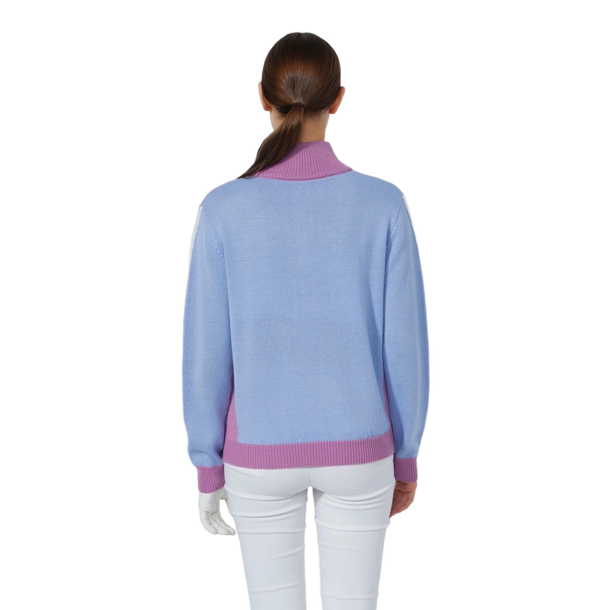 Maglione sportivo multi-righe da donna