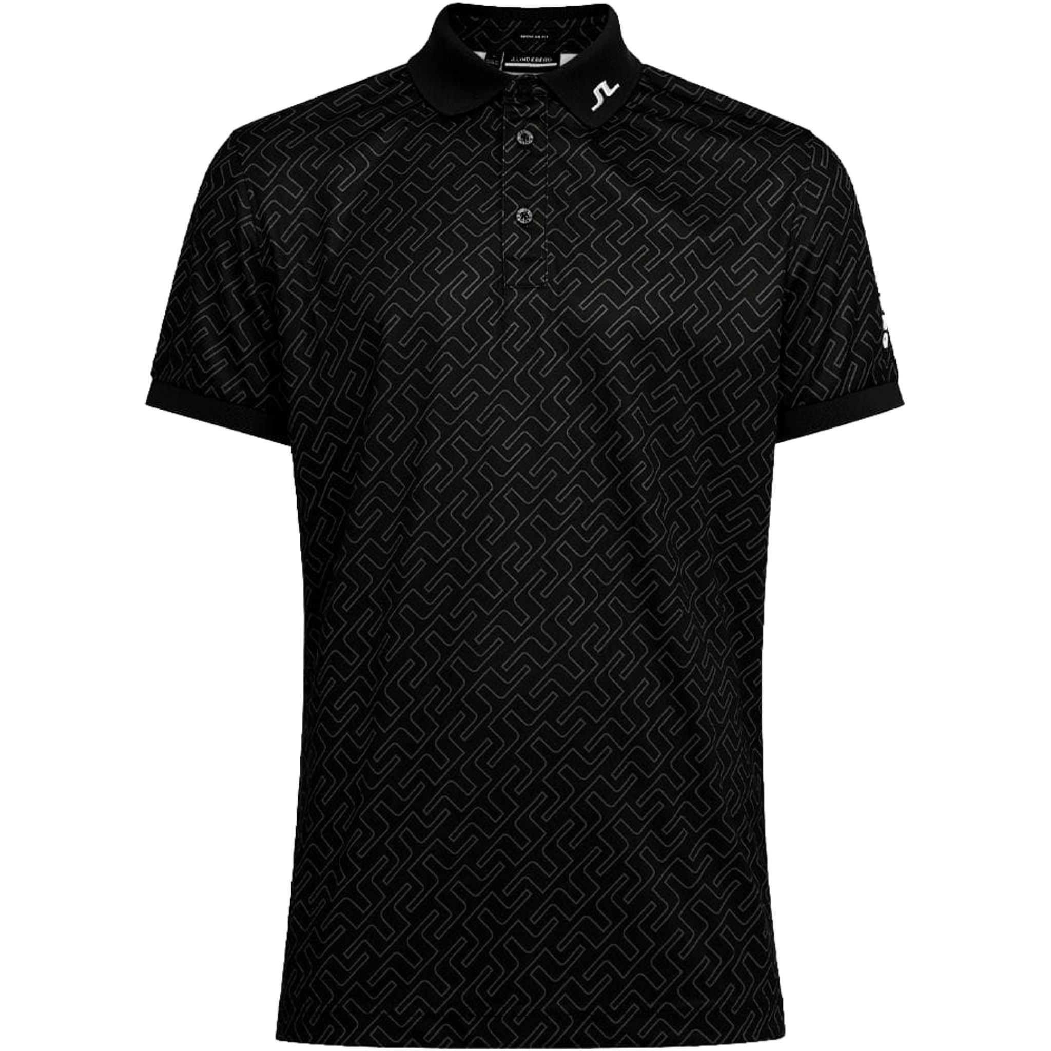 Polo con stampa J. Lindeberg M Tour Tech Reg Fit JL Navy Bridge Mono da uomo
