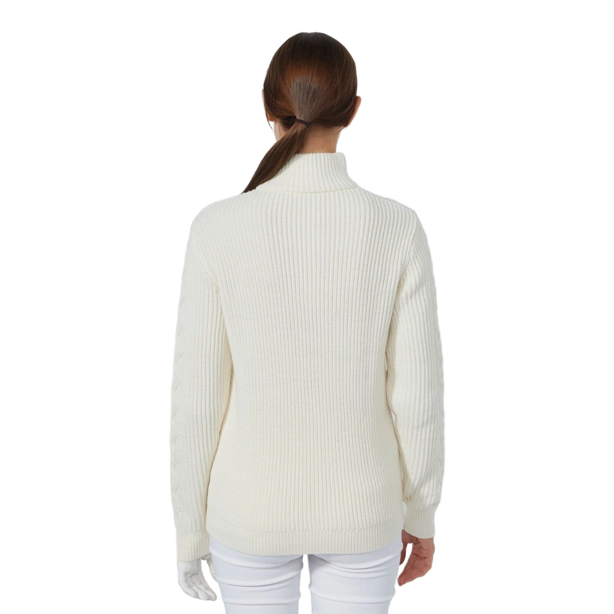 Pullover sportivo foderato con trecce da donna