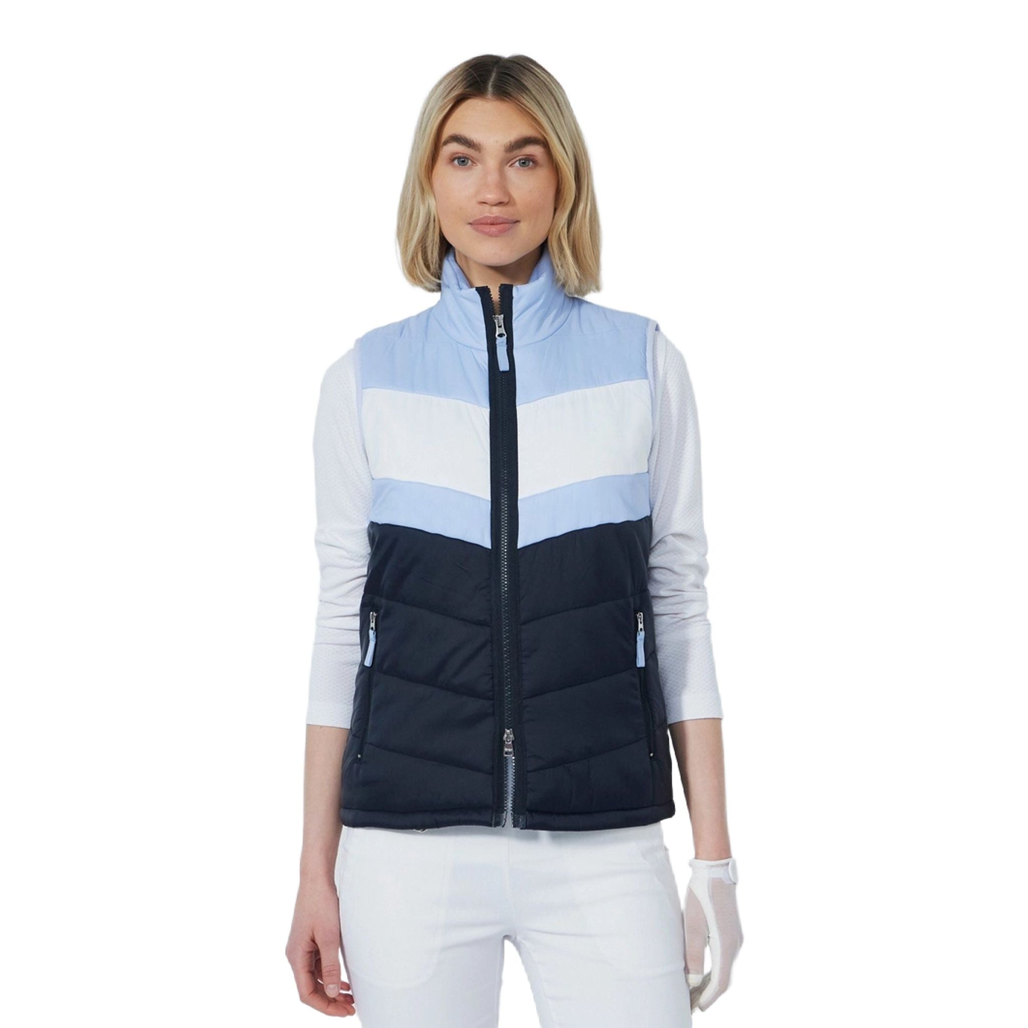 Gilet imbottito a righe da donna Daily Sports