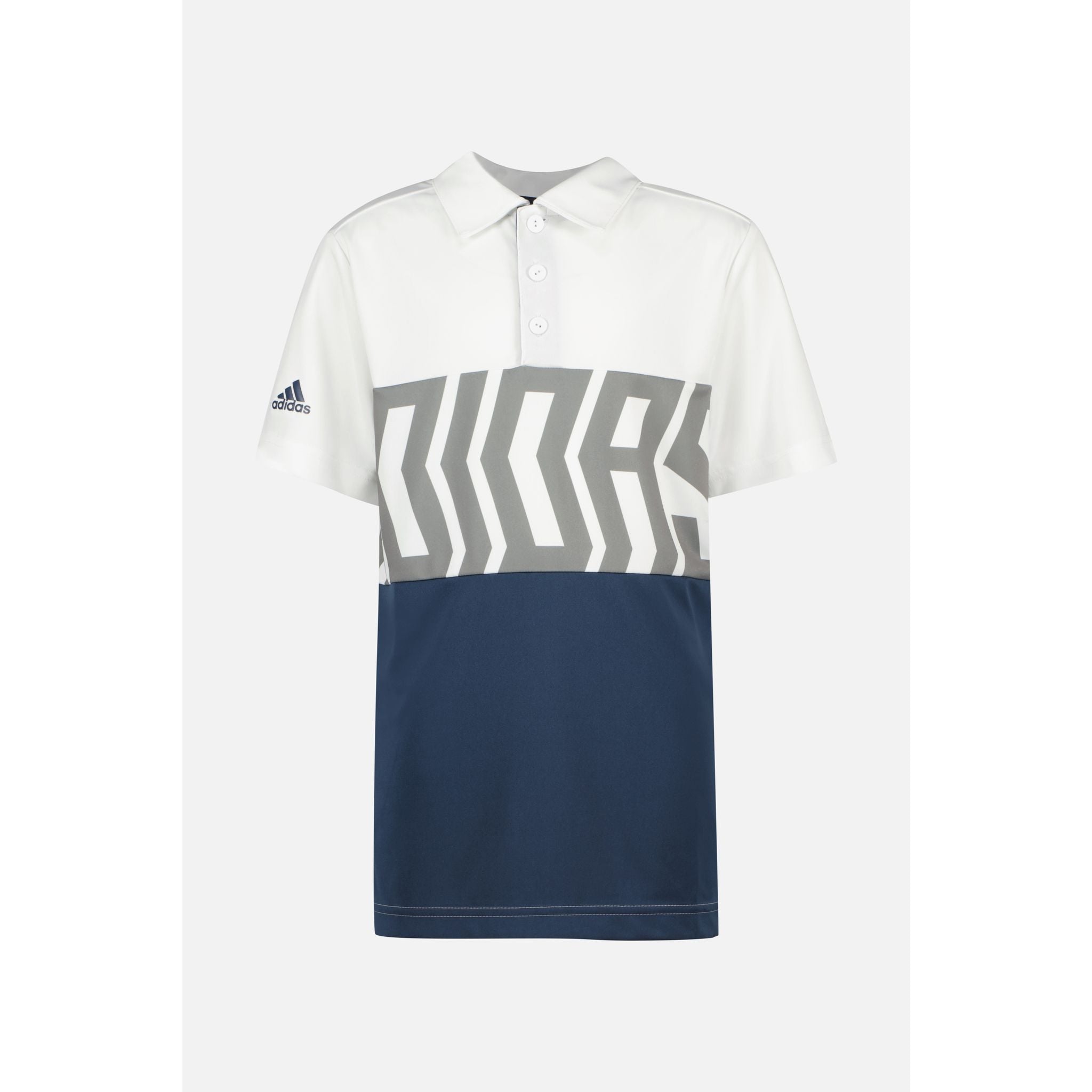 Polo Adidas B Print Color Blocking SS bianca da uomo