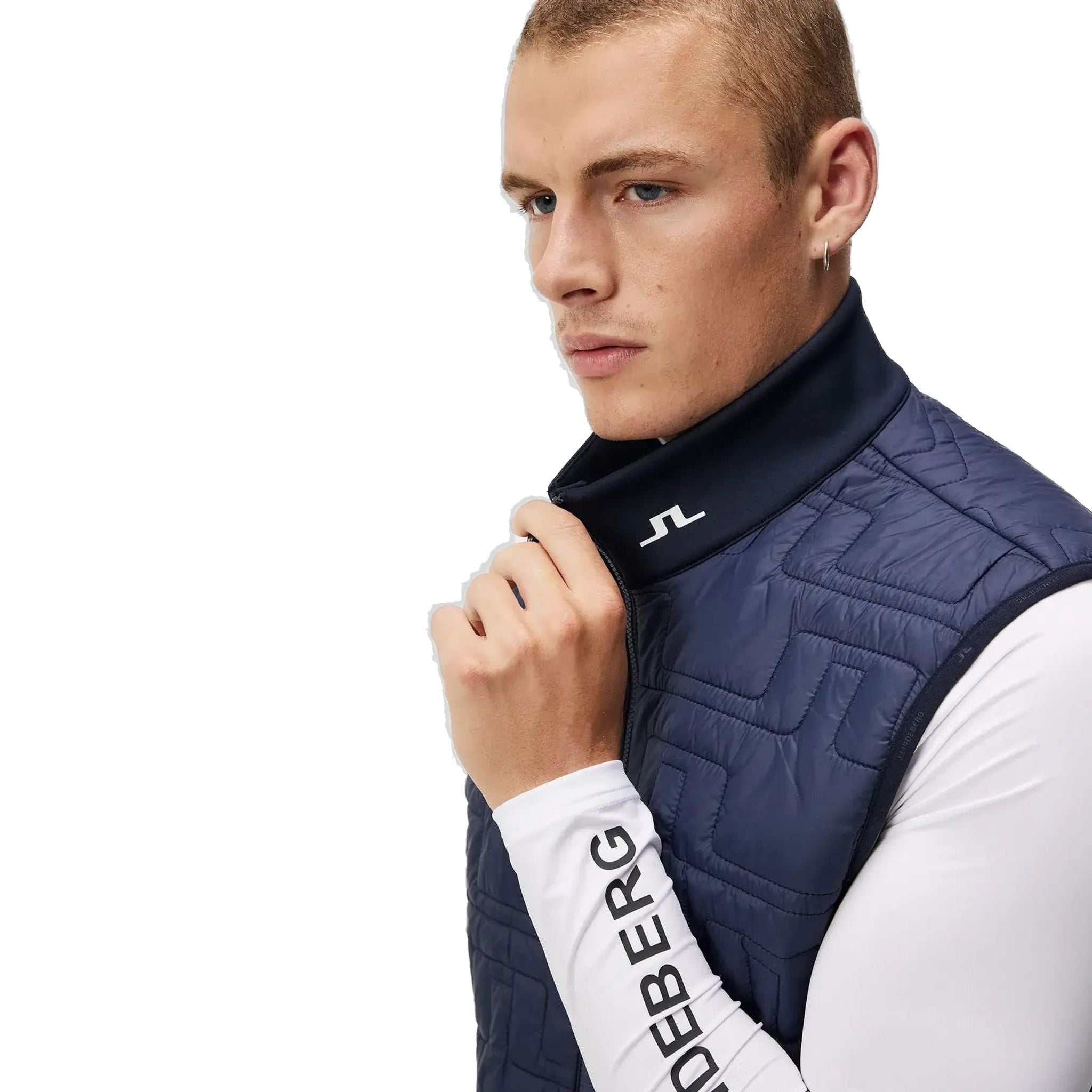 Gilet ibrido trapuntato J. Lindeberg da uomo
