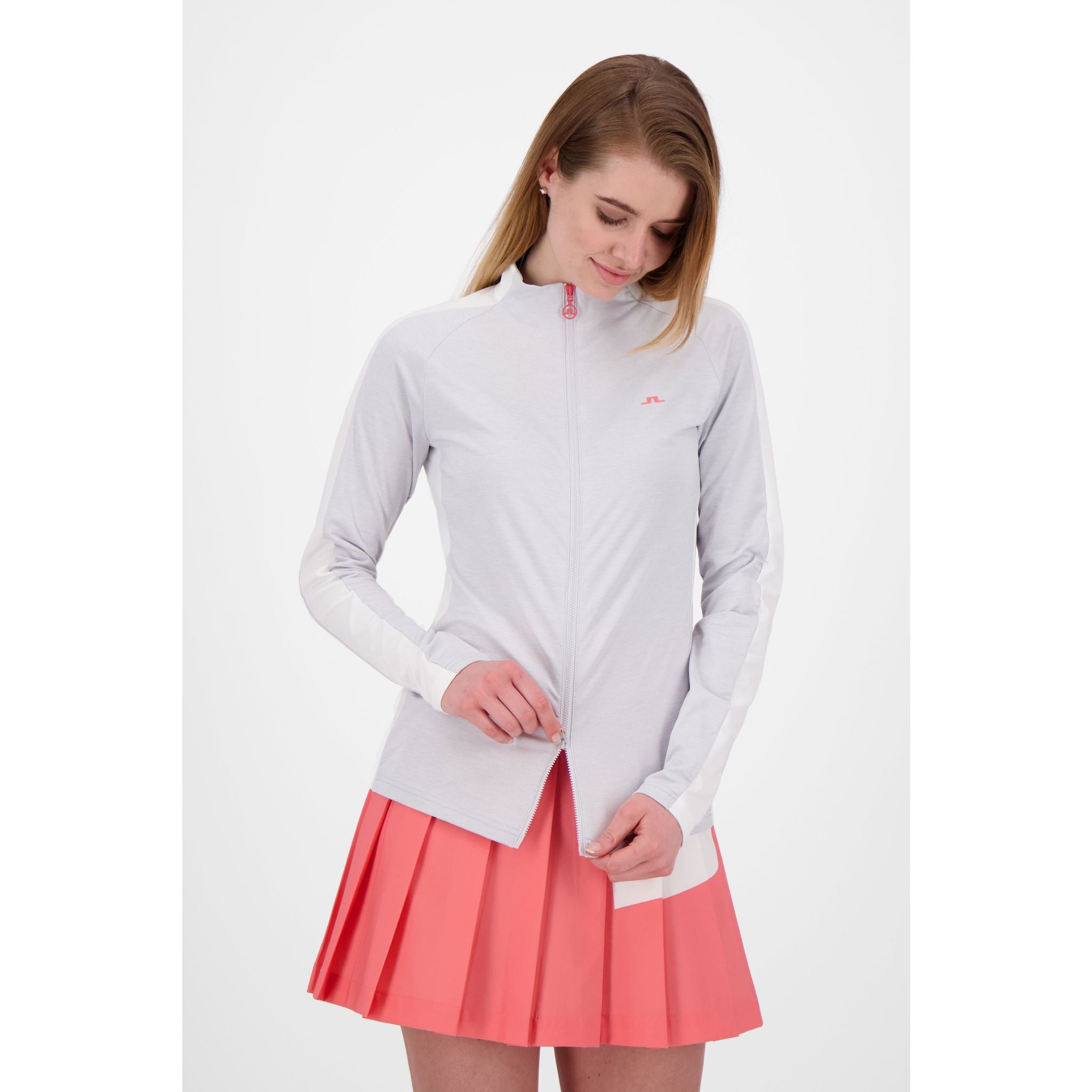 J. Lindeberg Marie Mid Layer Light Grey Melange Damen