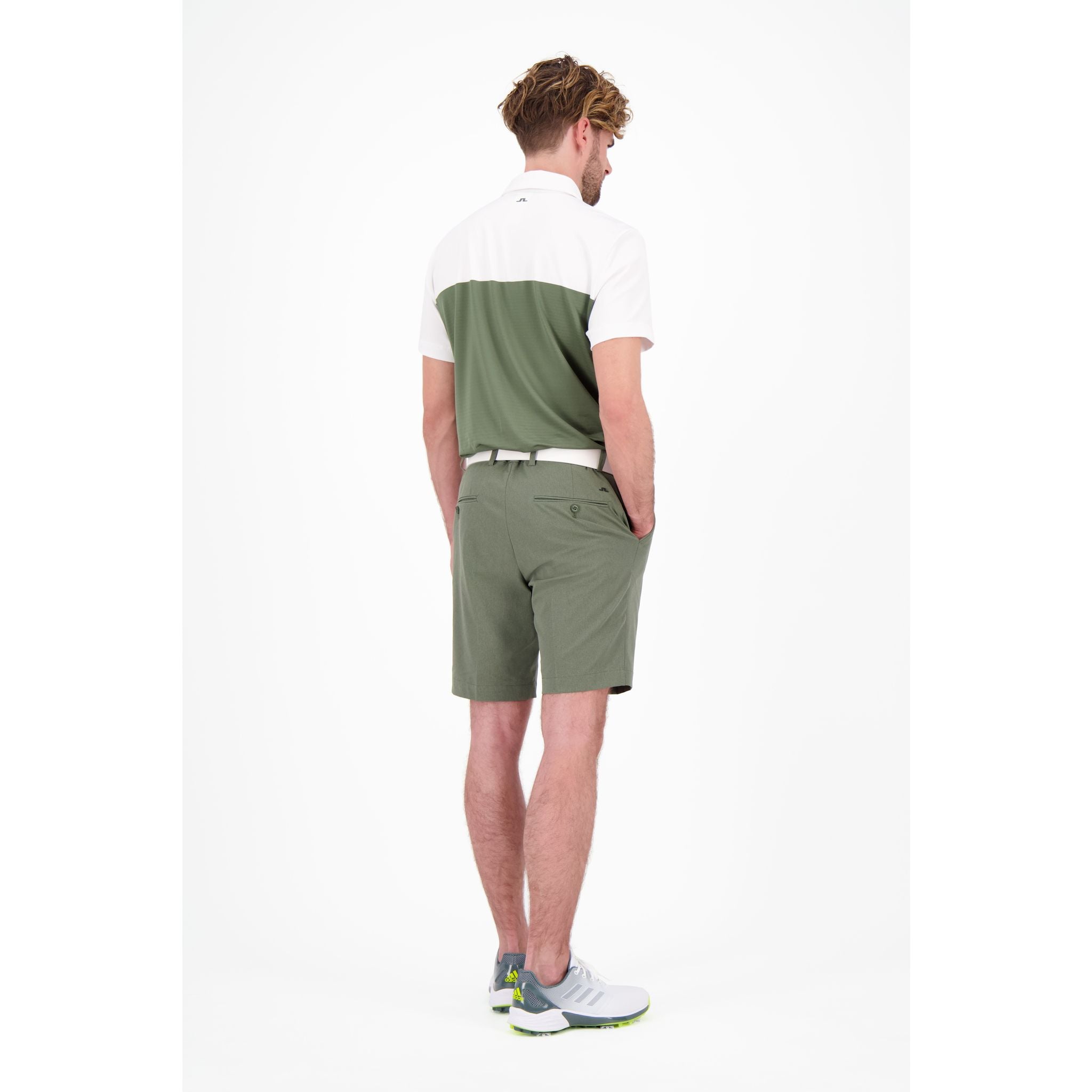 J. Lindeberg M Owen Slim Fit SS Polo Thyme Green Uomo