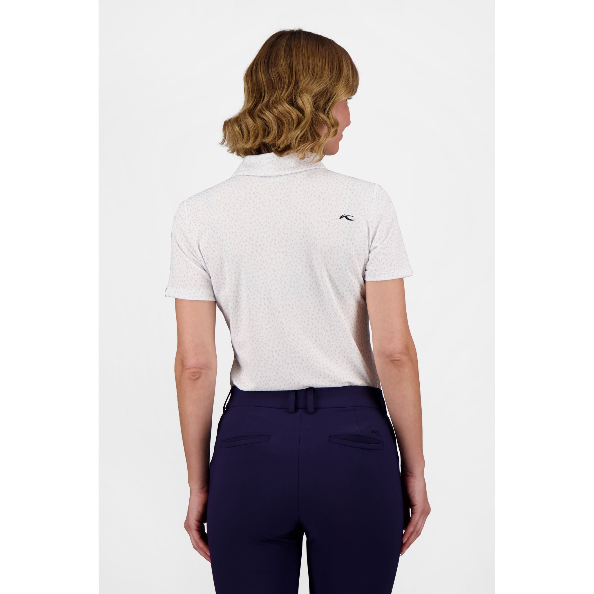 Kjus W Enya Polo stampata SS Bianco/Lega Donna