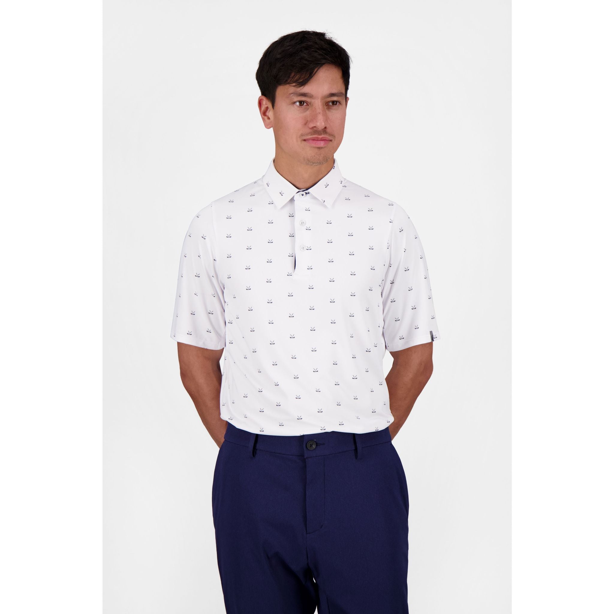 Polo Kjus M Golfer SS Bianco/Scuro/Crepuscolo da uomo