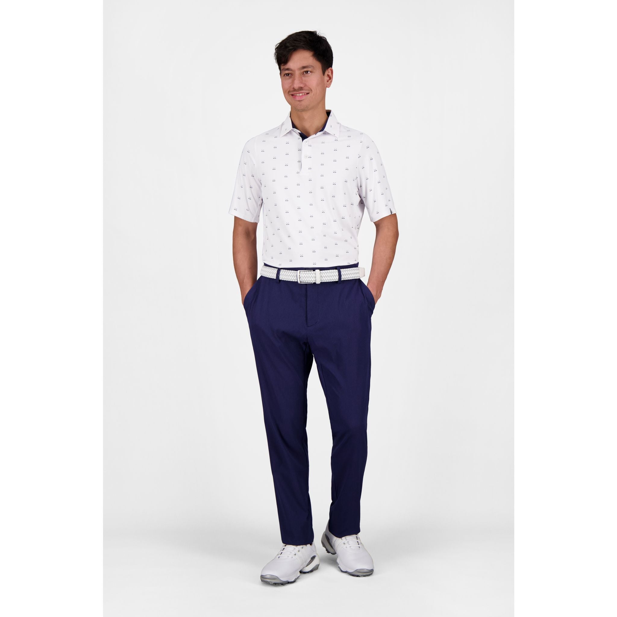 Polo Kjus M Golfer SS Bianco/Scuro/Crepuscolo da uomo