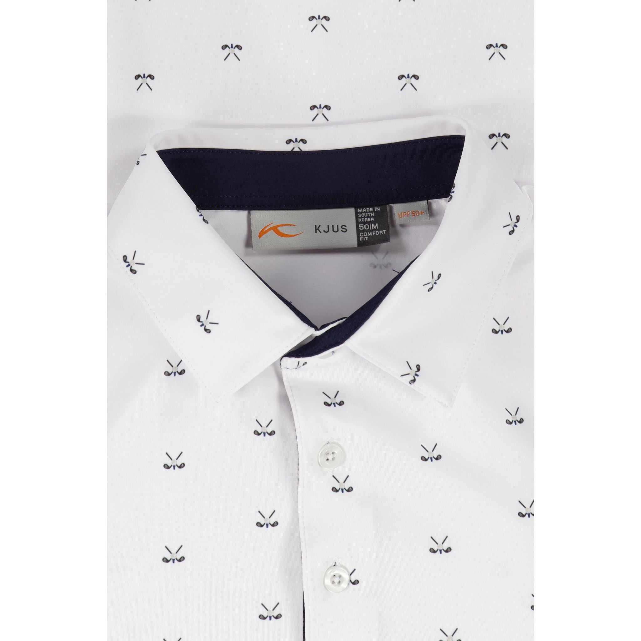 Polo Kjus M Golfer SS Bianco/Scuro/Crepuscolo da uomo