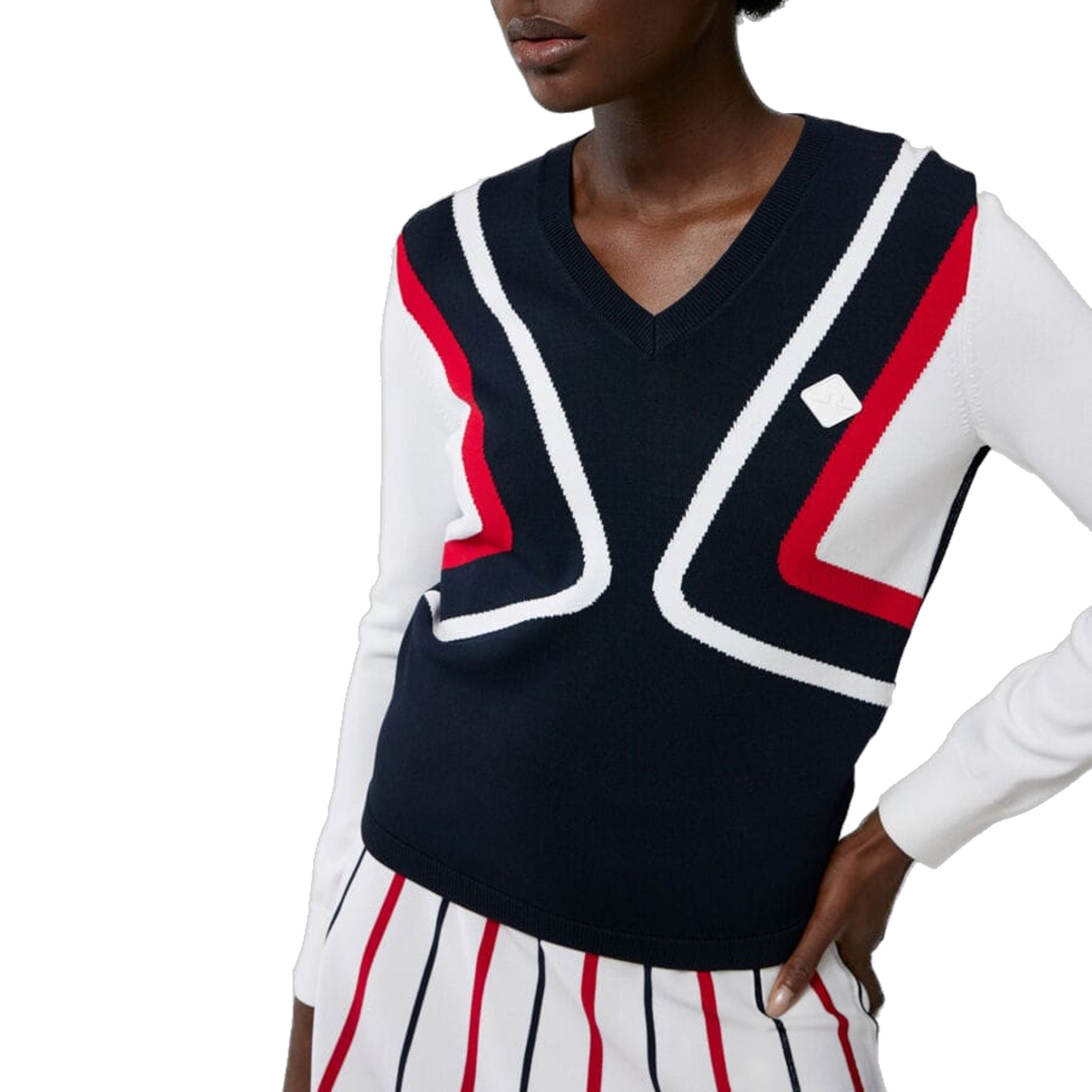 J. Lindeberg Celine Maglione da golf lavorato a maglia JL Navy Donna Donna