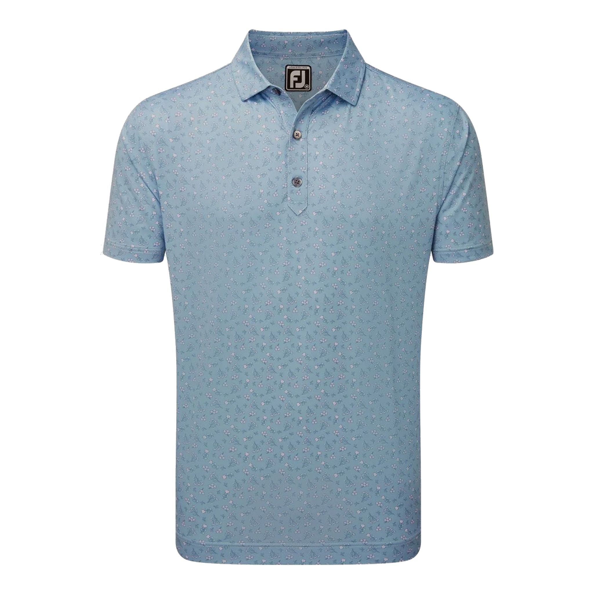 Polo da golf Footjoy Mini Floral Filo di Scozia da uomo