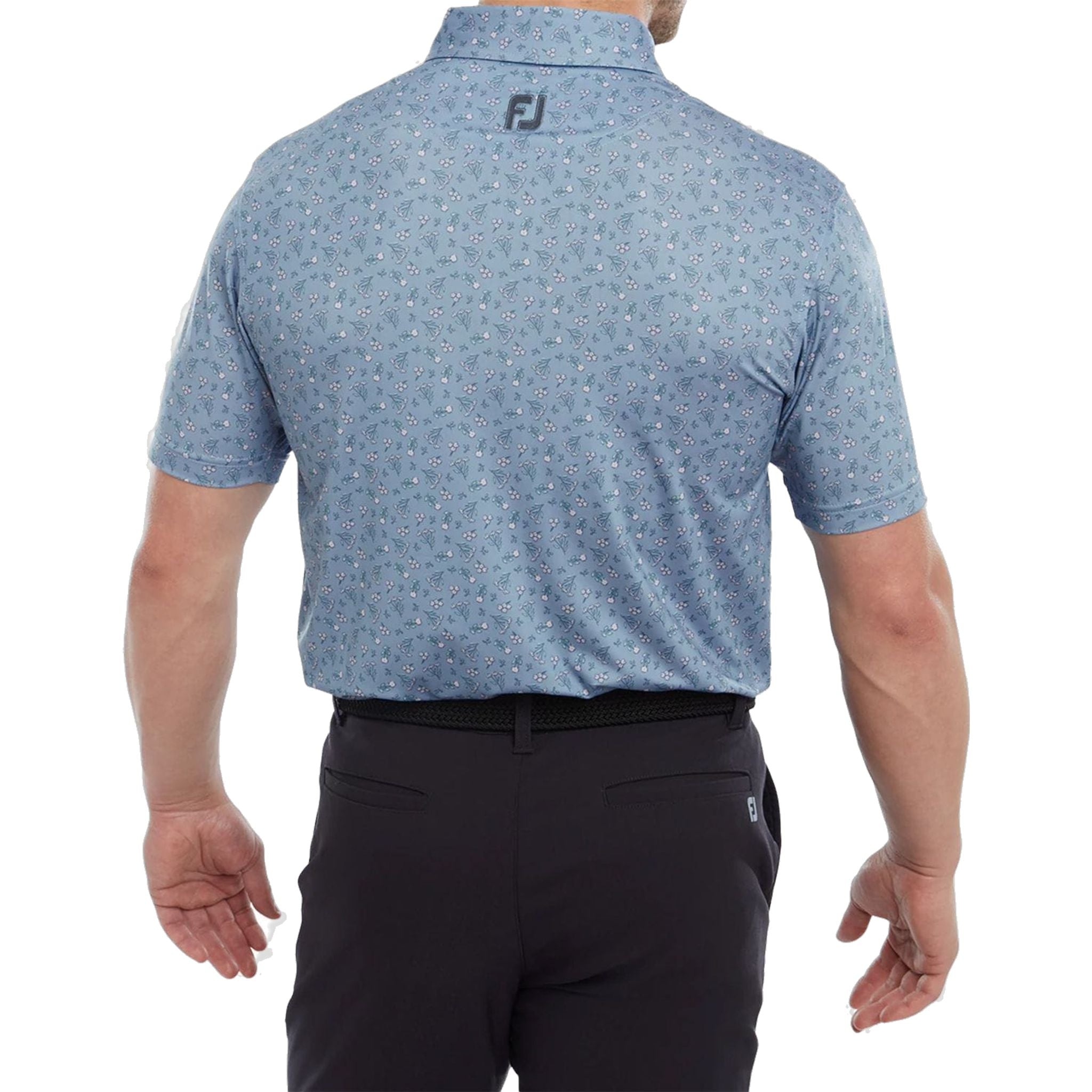 Polo da golf Footjoy Mini Floral Filo di Scozia da uomo