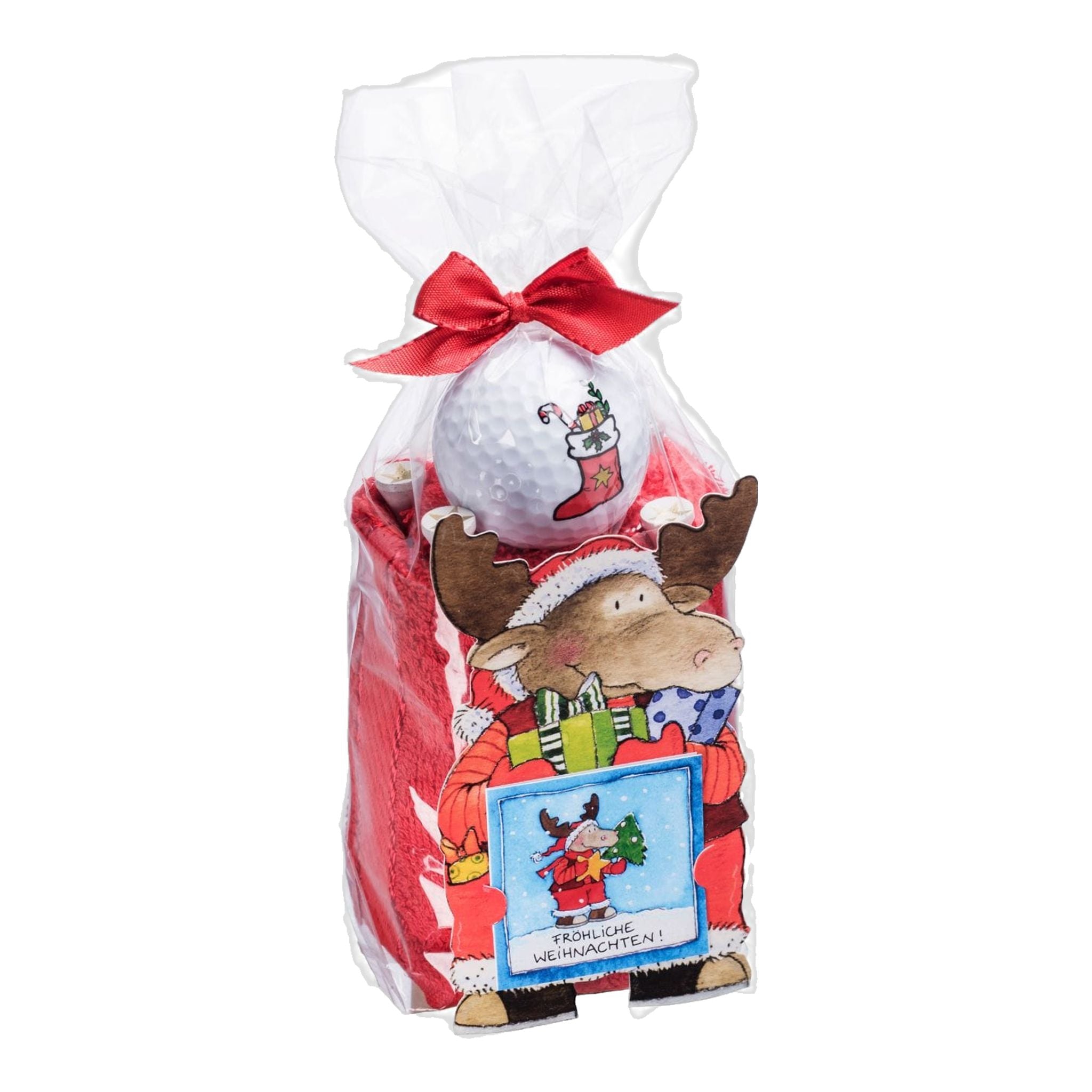 Sportiques Golf Gifts Caddy Asciugamano Rotolo Red Moose (Pallina e Tee e Forcone