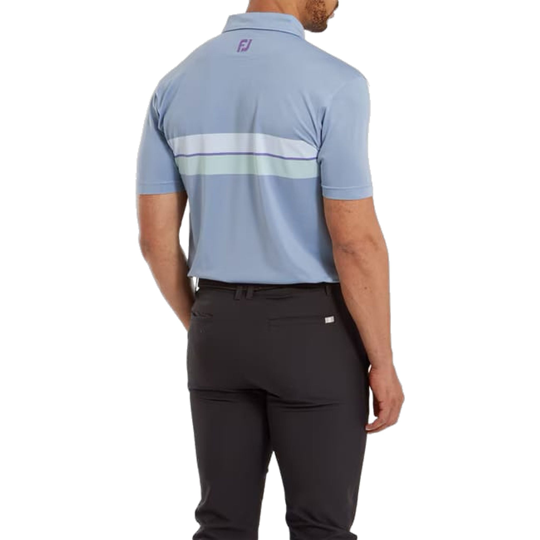 Polo da uomo Footjoy Double Chest Band Pique