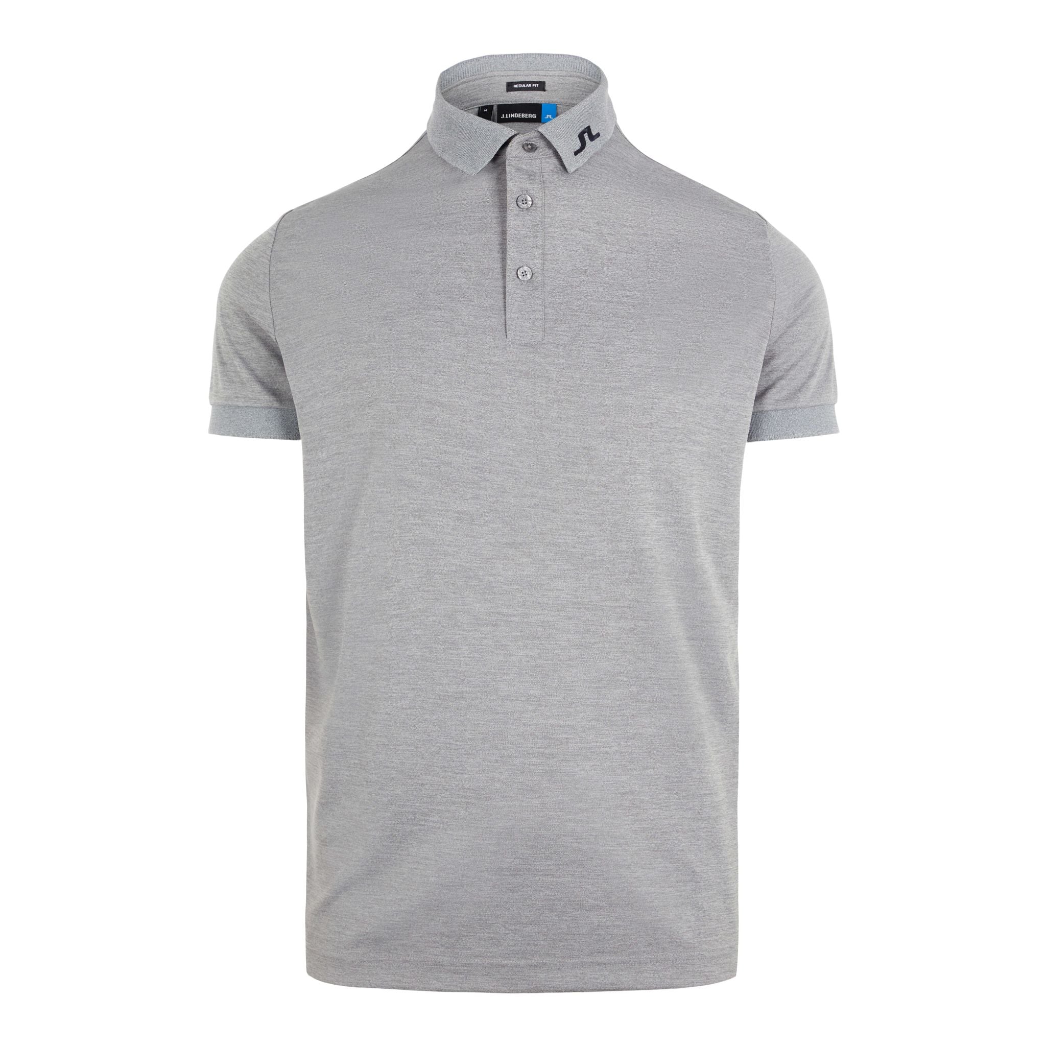 Polo in jersey J. Lindeberg M KV Reg Fit-TX Stone Grey Melange da uomo