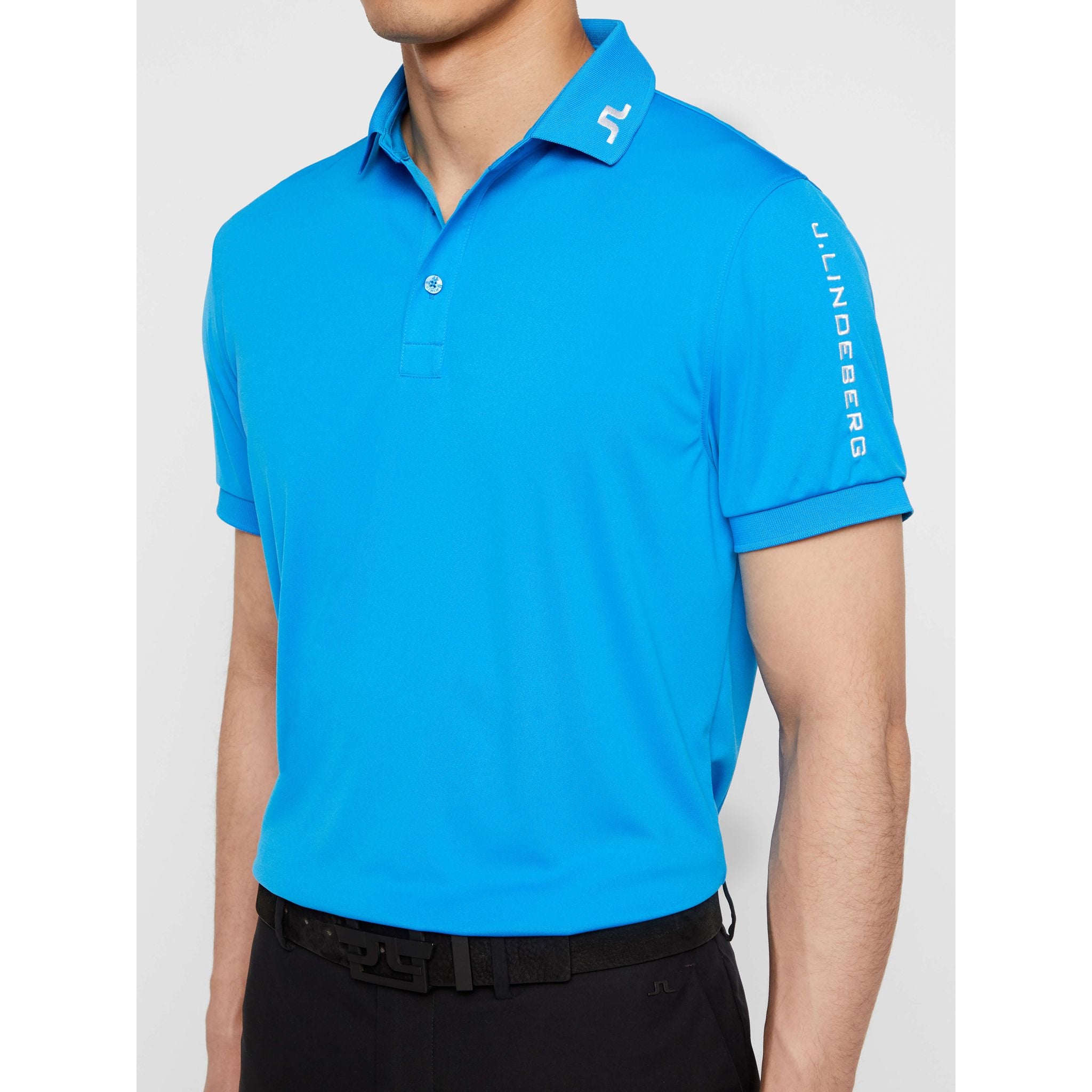 J. Lindeberg M Tour Tech Reg-TX Jersey Polo Blu Uomo