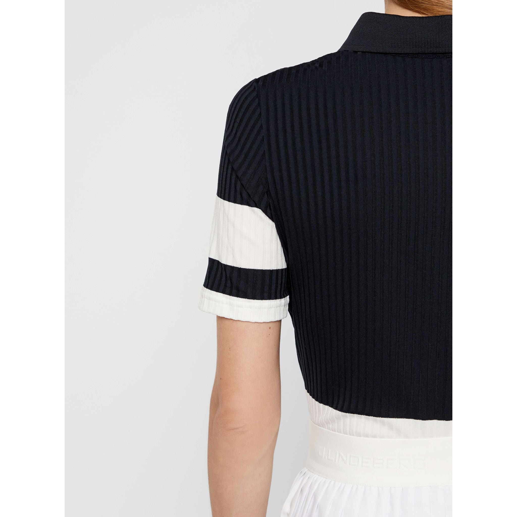 J. Lindeberg W Natasha-Rib Jersey Polo Jl Blu Navy Donna