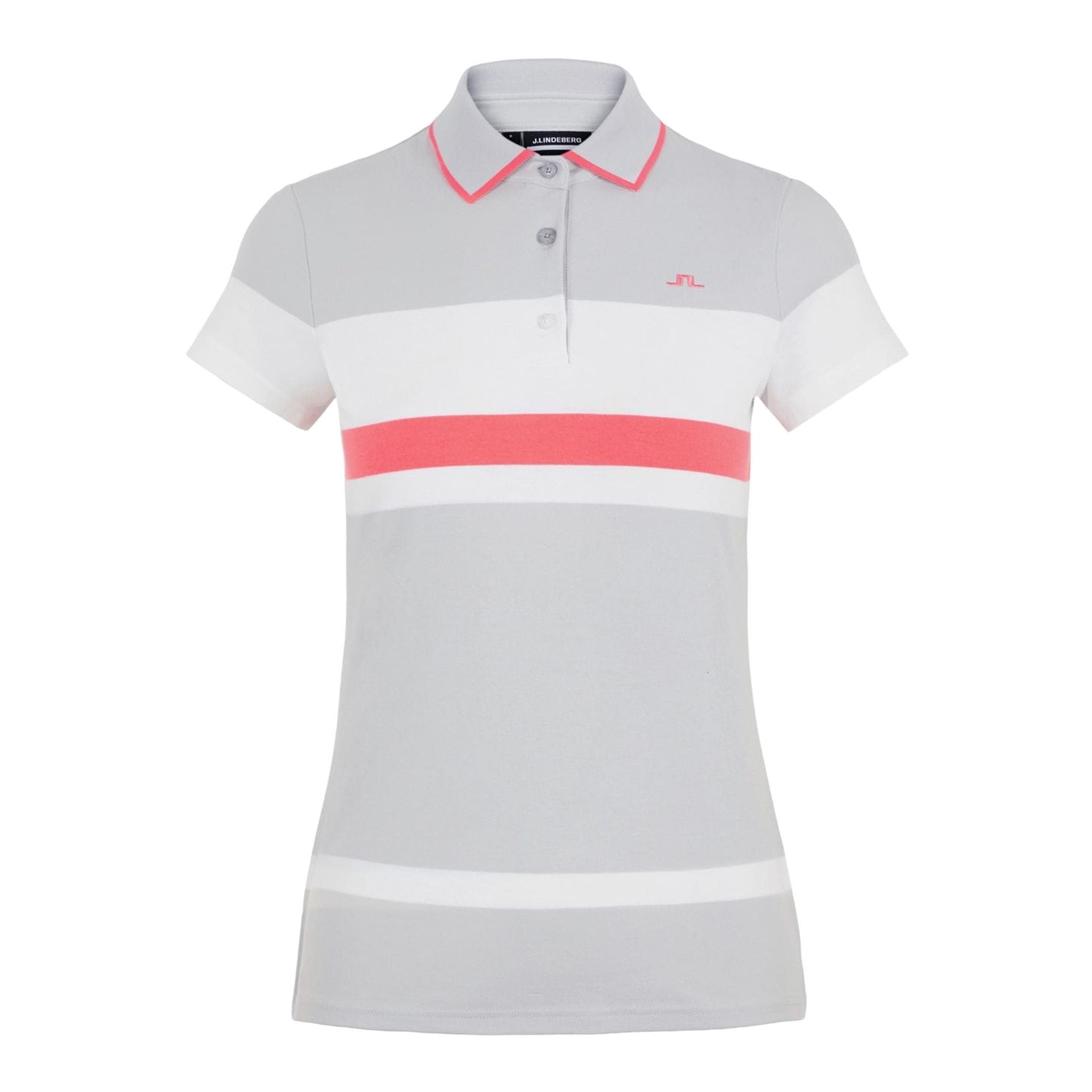 Polo J. Lindeberg W Jade SS grigio chiaro da donna