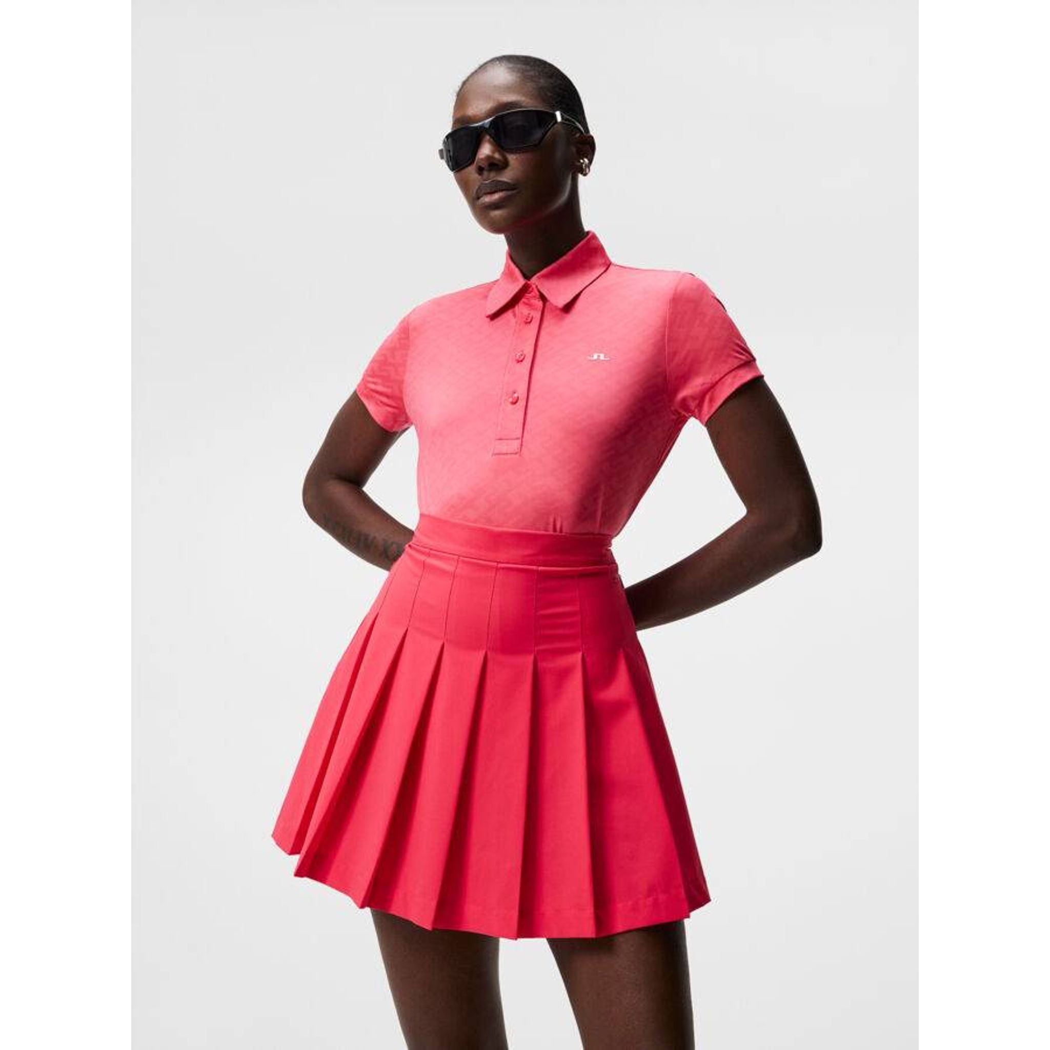 J. Lindeberg Alaya Jacquard Polo Shirt Donna