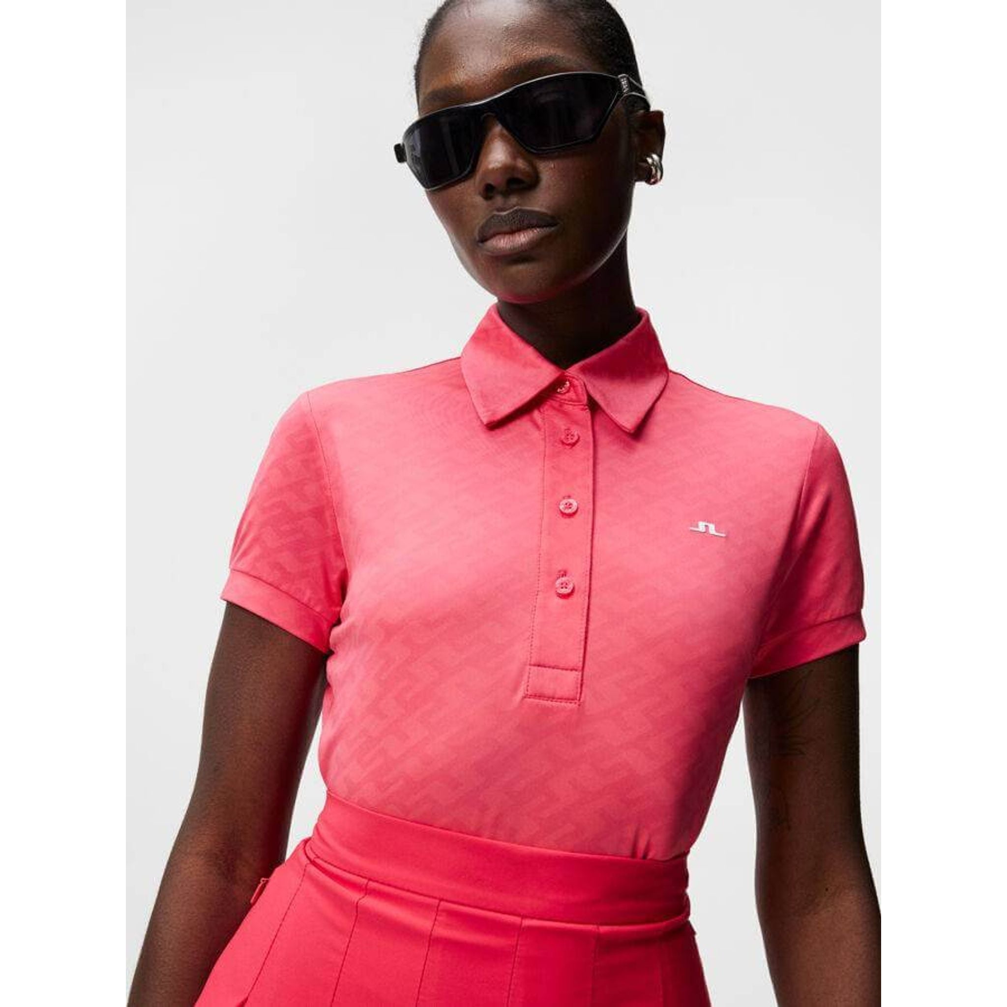 J. Lindeberg Alaya Jacquard Polo Shirt Donna