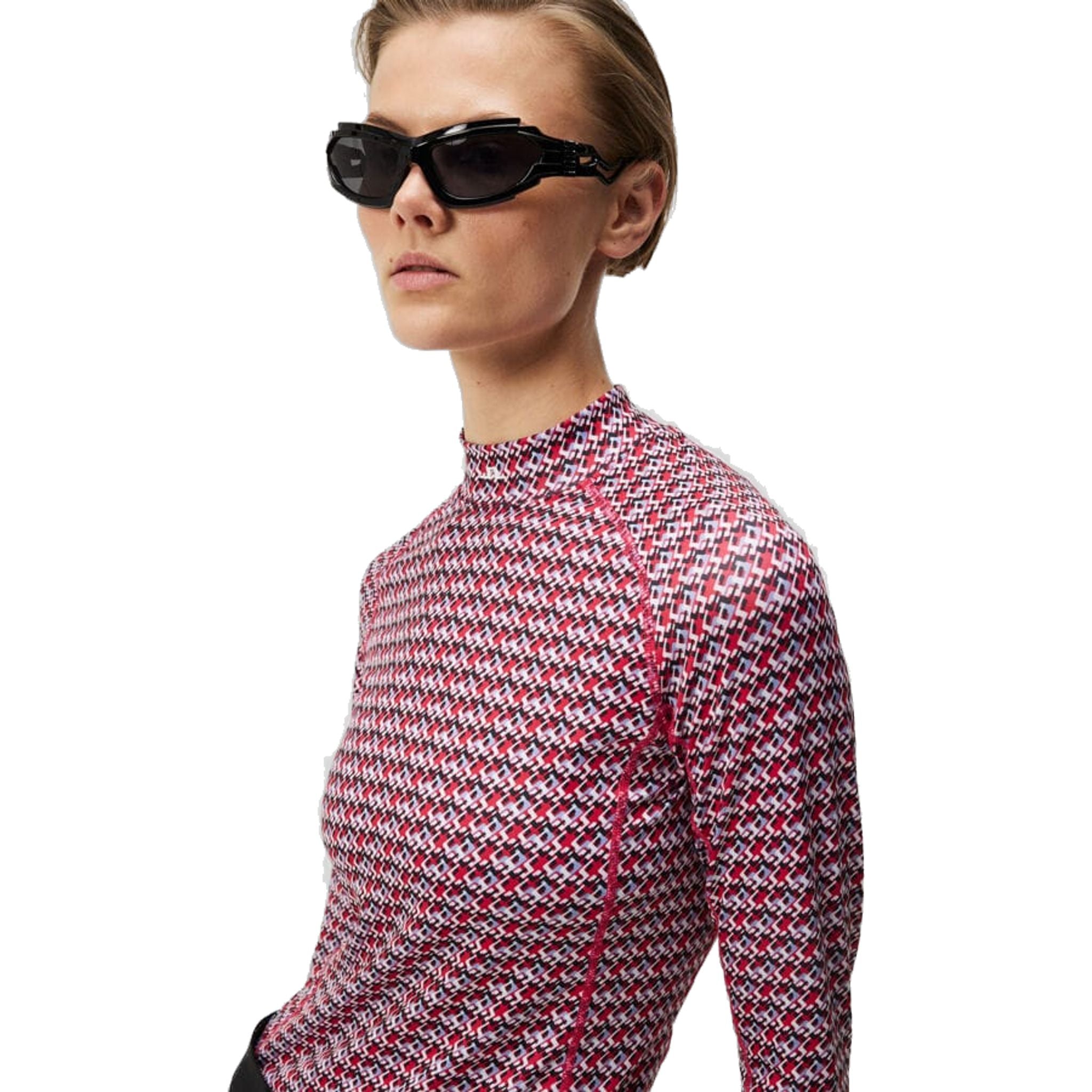 J. Lindeberg Asa Print Soft Compression Top Donna JL Micro Brid Donna