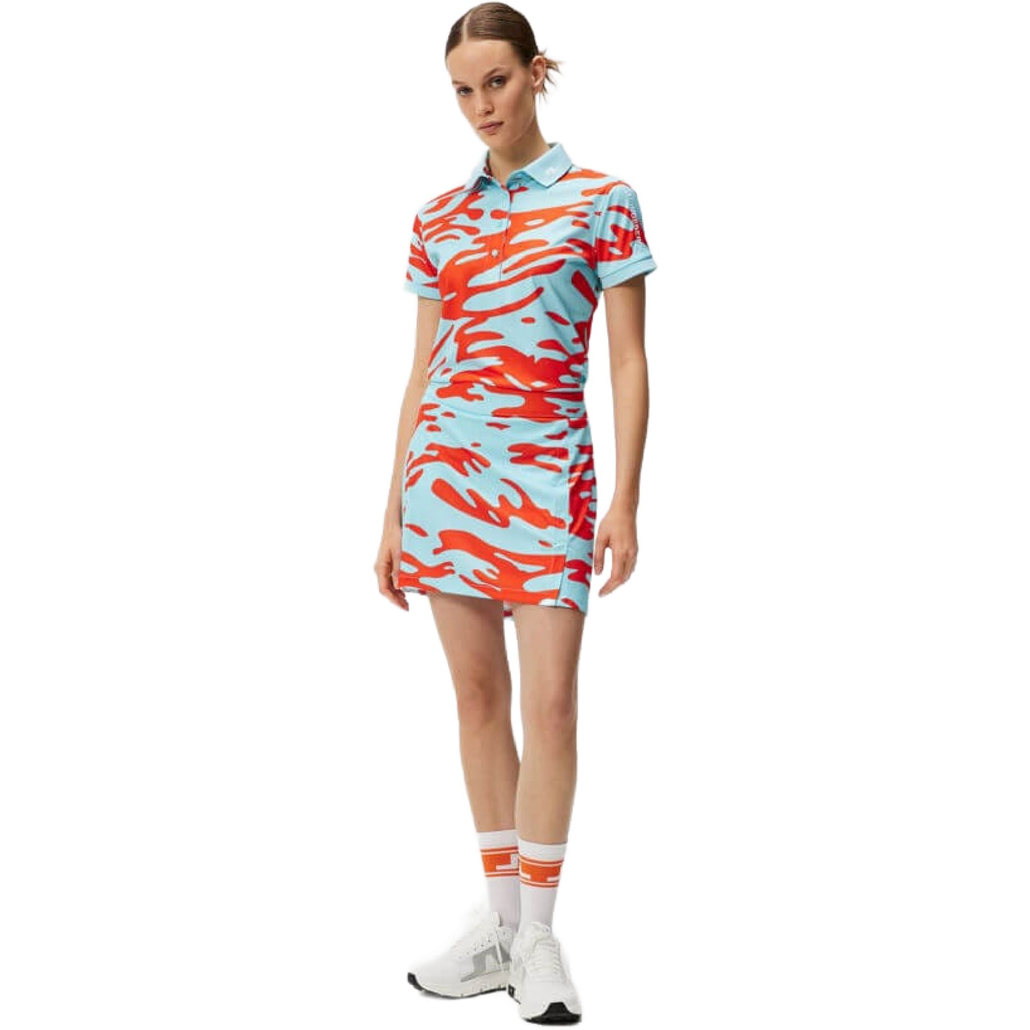 Gonna a stampa media Amelie di J. Lindeberg da donna