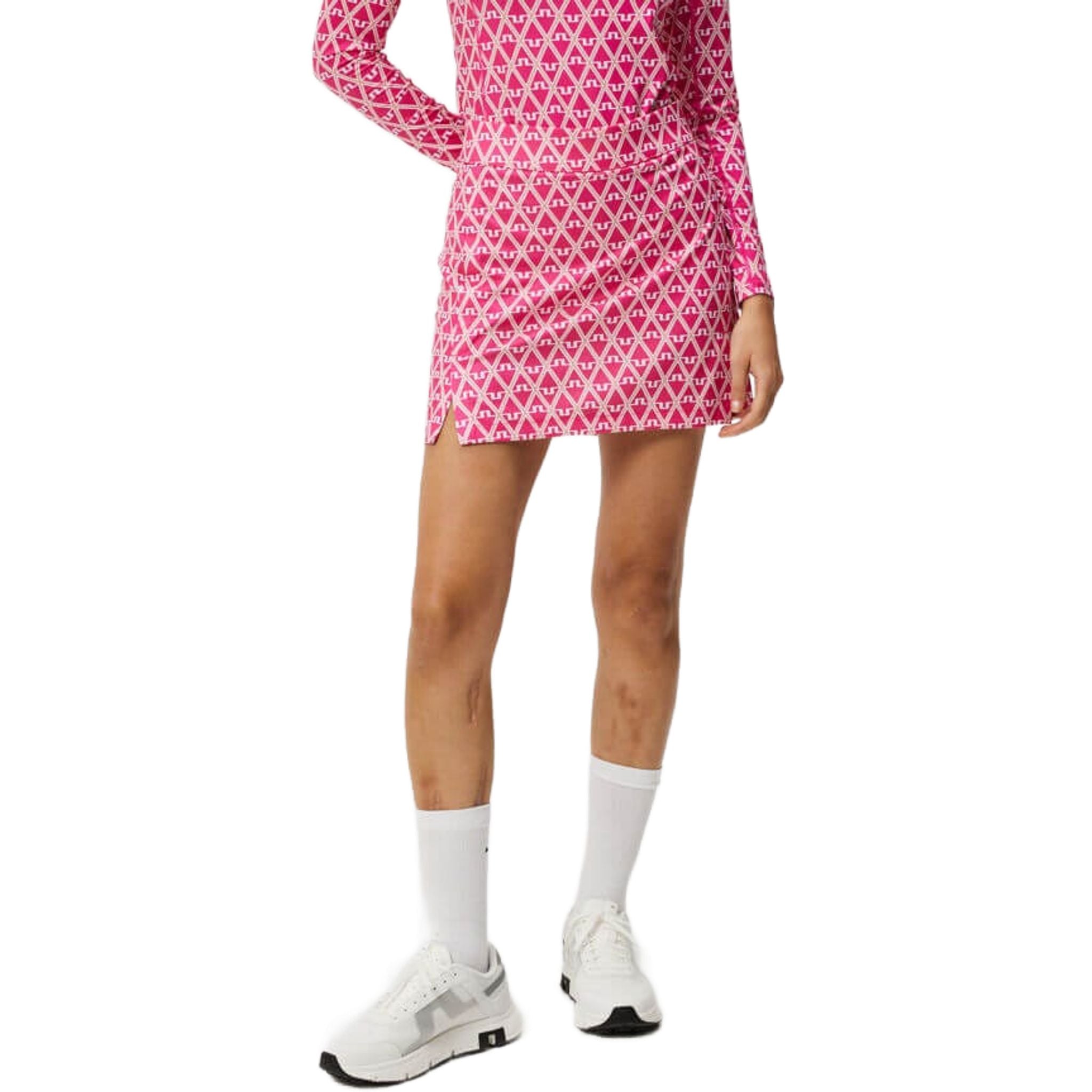 Gonna a stampa media Amelie di J. Lindeberg da donna