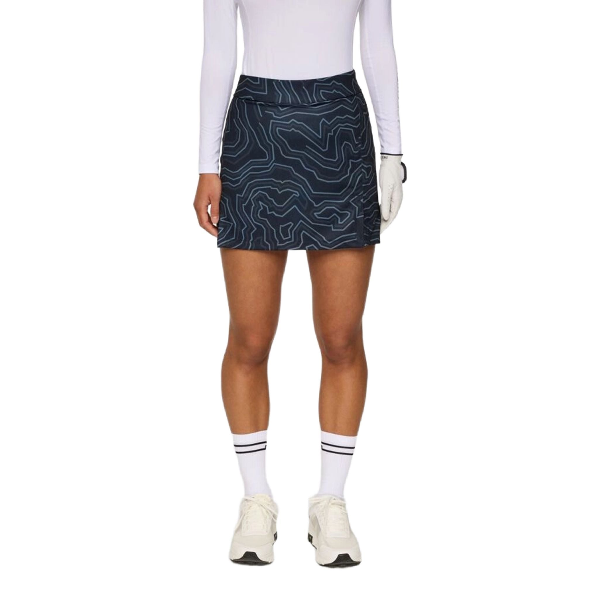 Gonna a stampa media Amelie di J. Lindeberg da donna