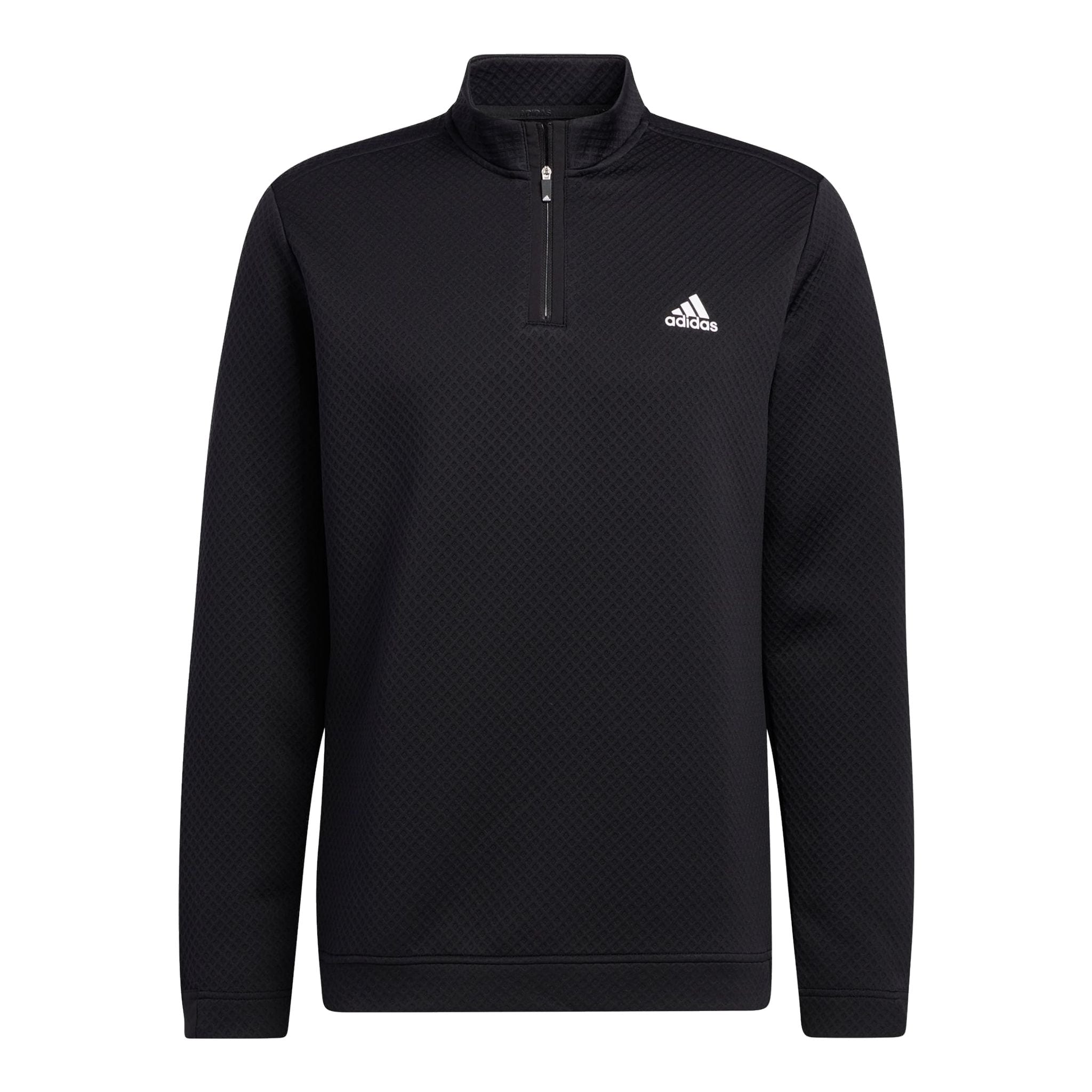 Felpa con zip 1/4 resistente e idrorepellente Adidas M nera da uomo