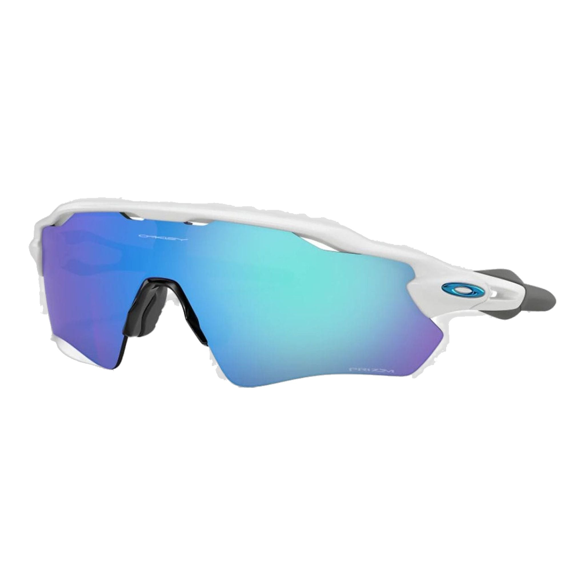 Oakley M Radar EV Path Polished White Prizm Sapphire Uomo