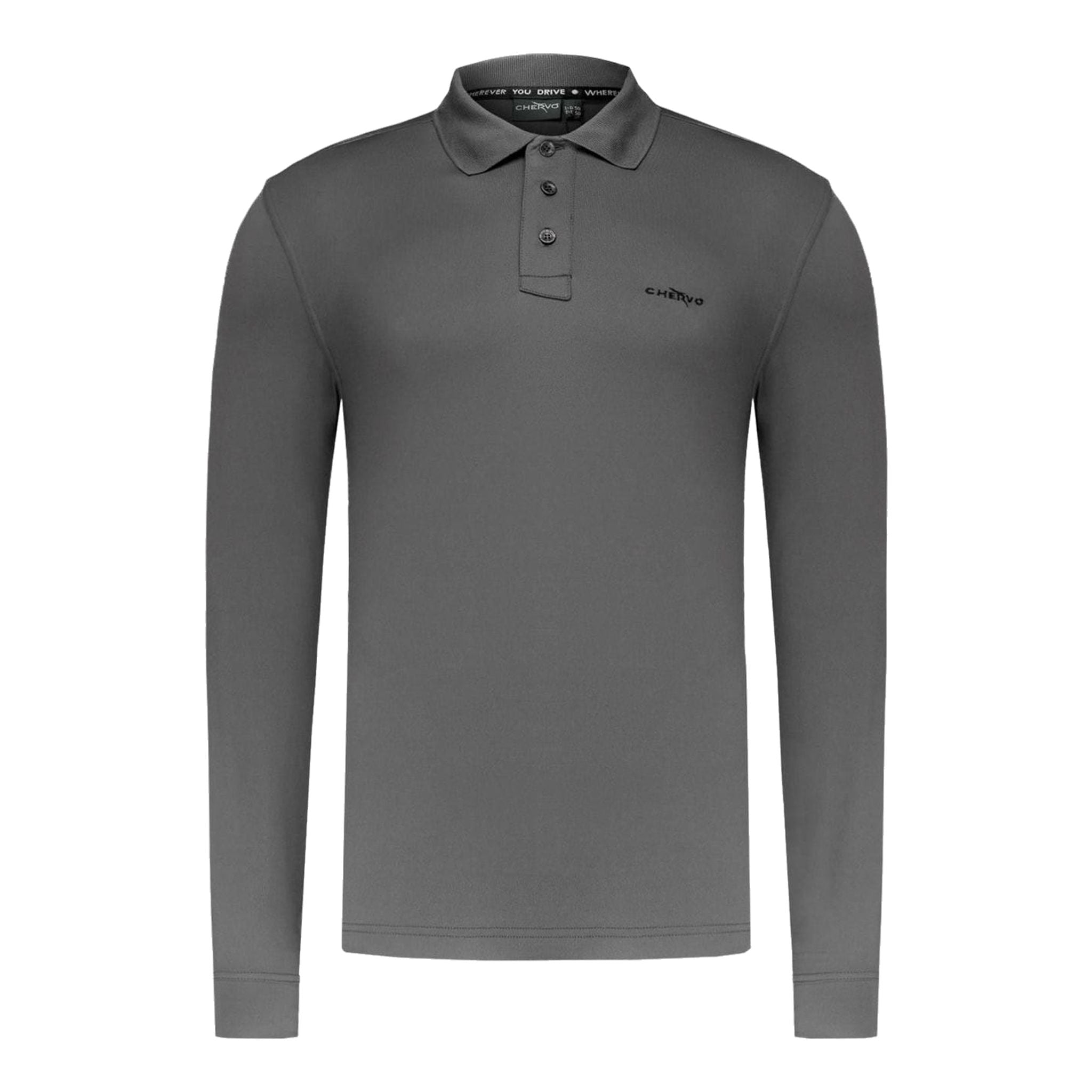 Chervo M Anguy LS Polo Shark Grigio Uomo