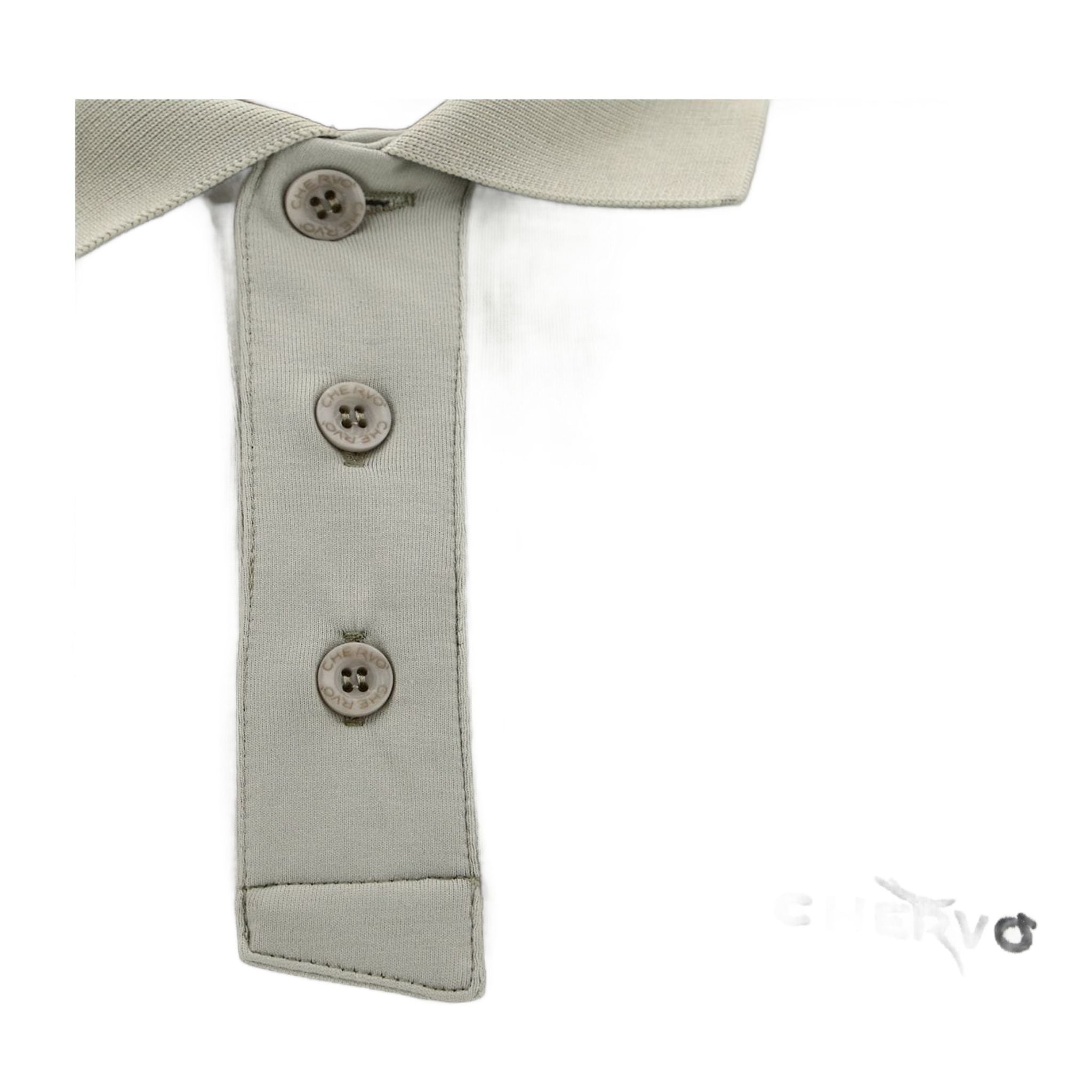 Chervo M Anguy LS Polo Grigio/Verde Uomo