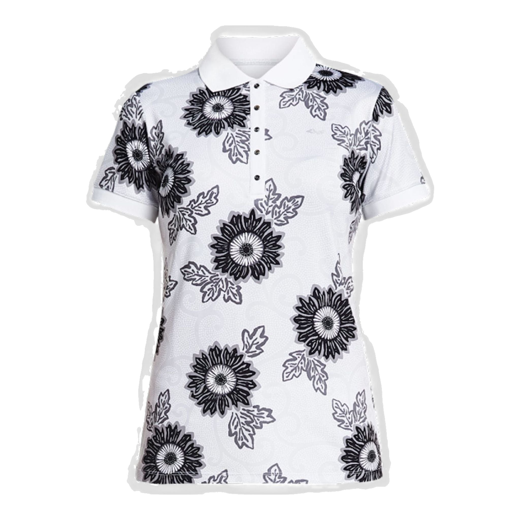 Röhnisch Polo AOP Nero Massai Fiore Donna