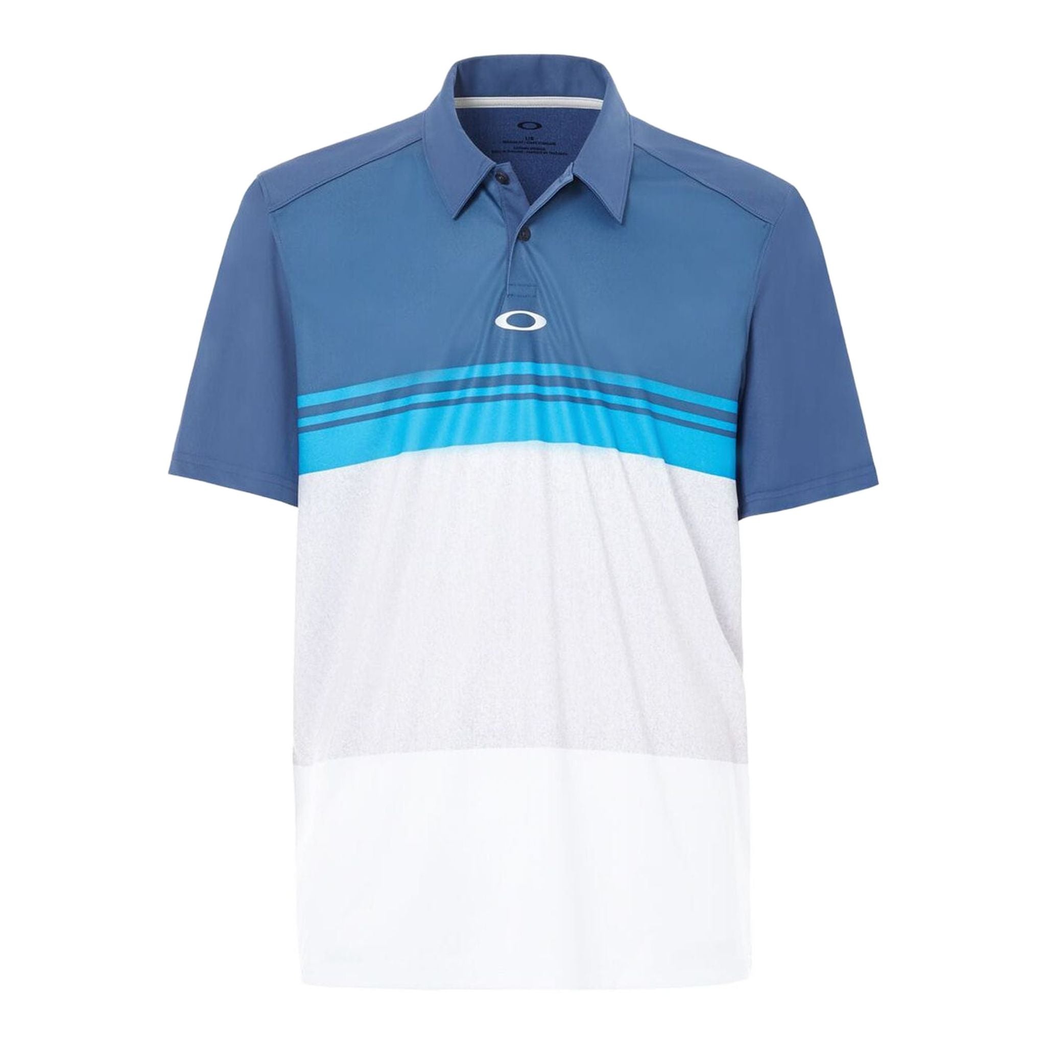 Oakley Polo Color Block Take Blu/Bianco da uomo