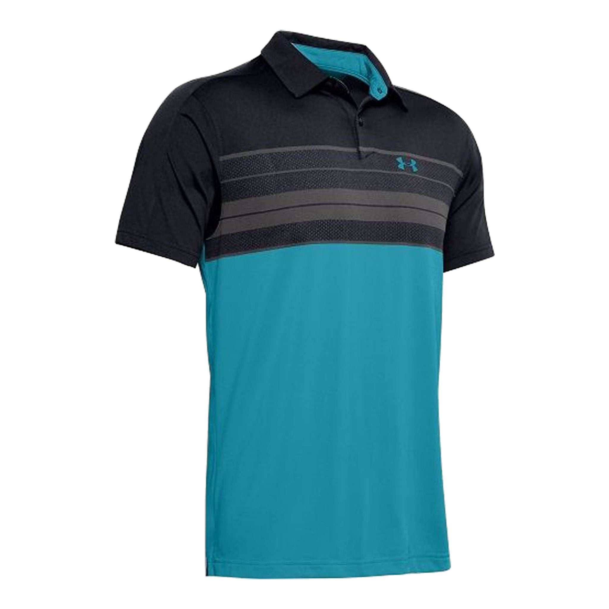 Polo Under Armour Vanish Chest Stripe Nero/Grigio/Escape Uomo