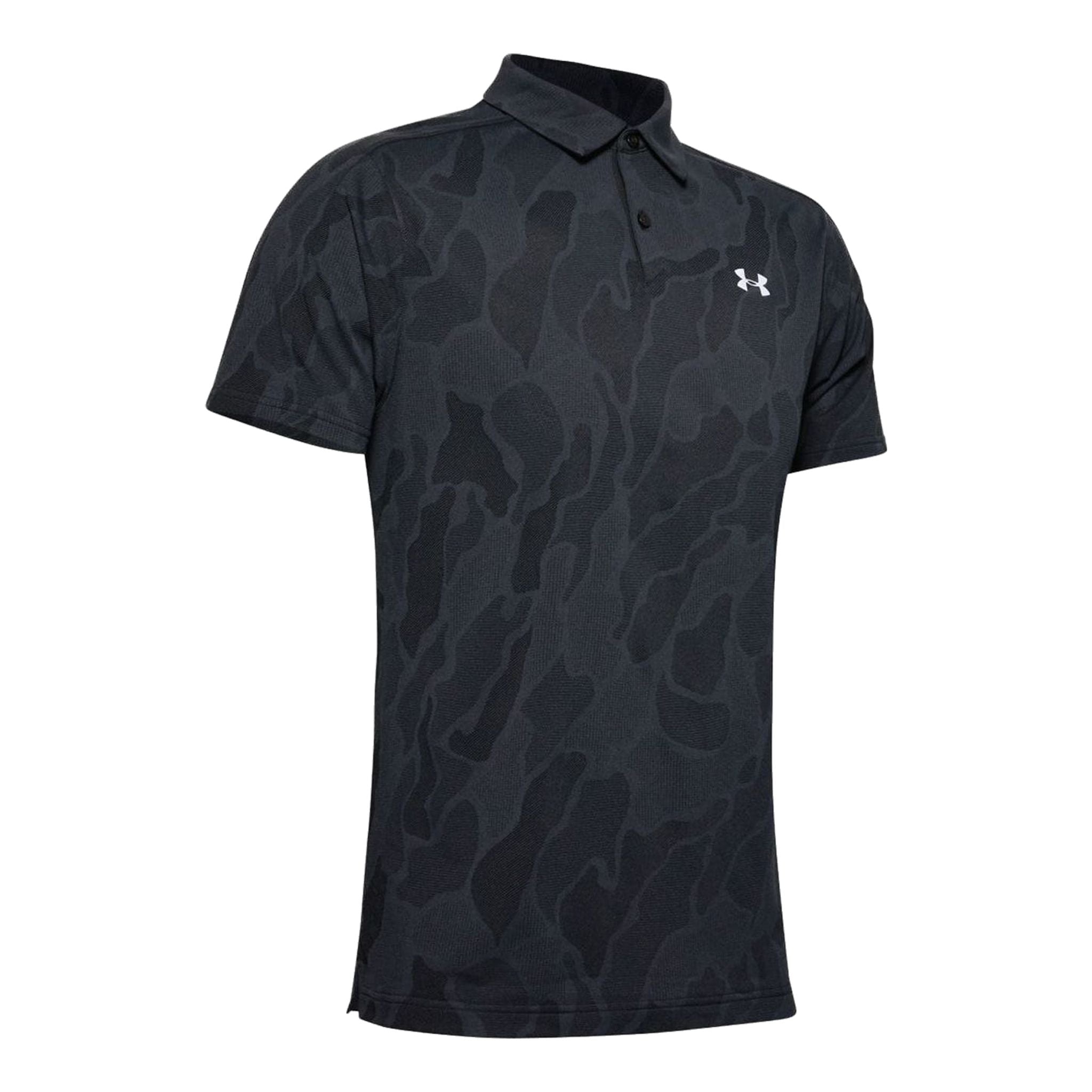 Polo Under Armour Vanish Jacquard nera/grigia da uomo