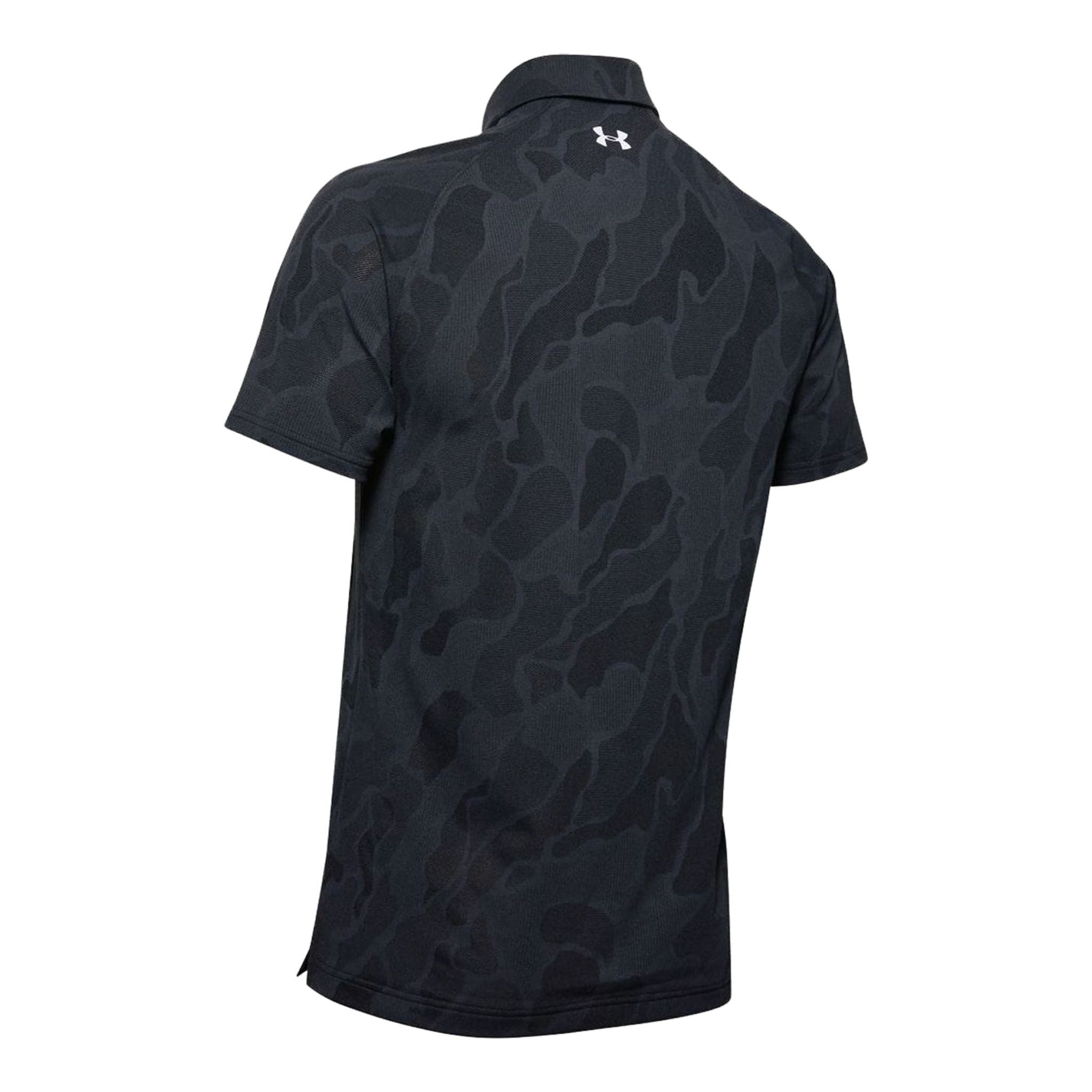 Polo Under Armour Vanish Jacquard nera/grigia da uomo