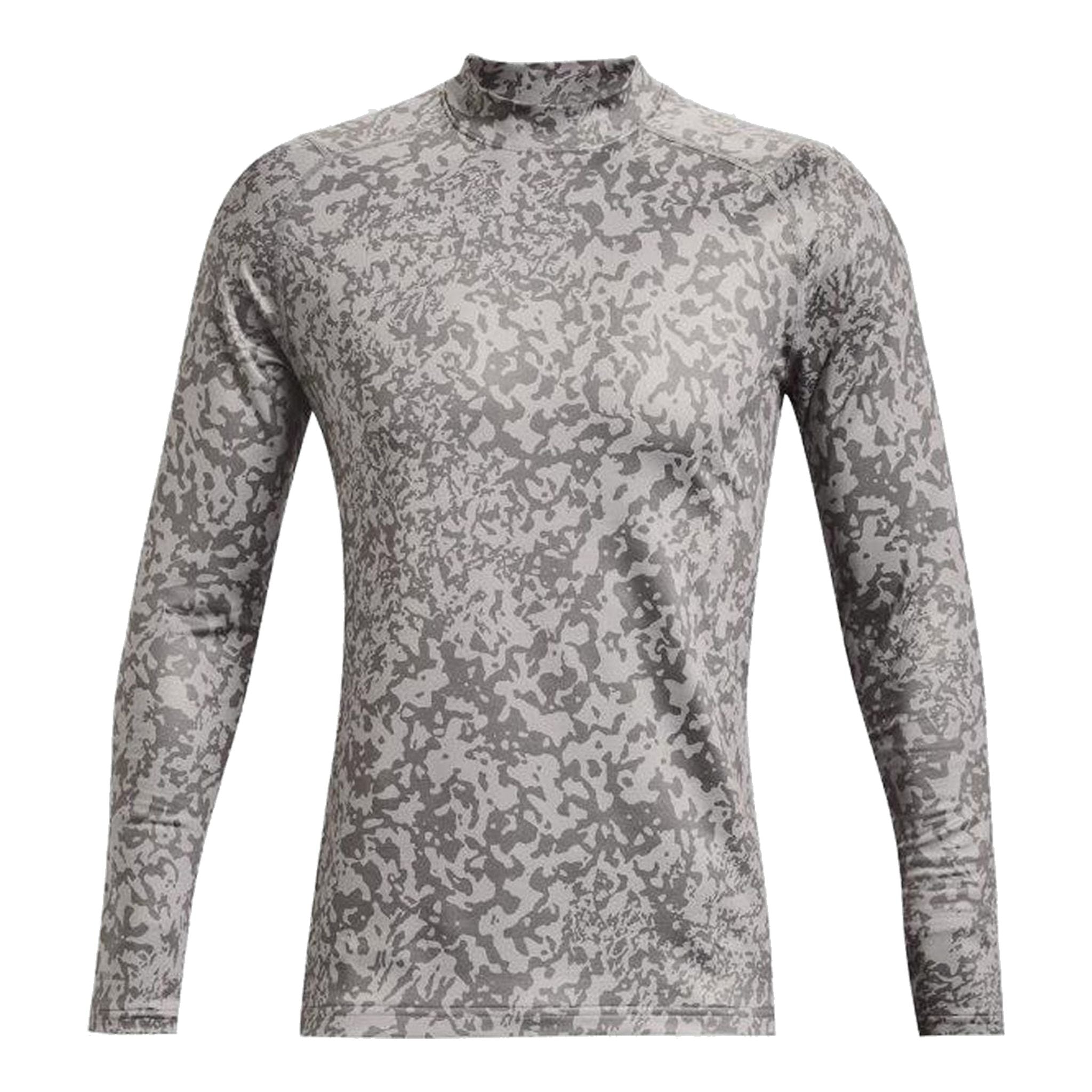 Under Armour M Polo Mock Manica Lunga Grigio Camo Uomo