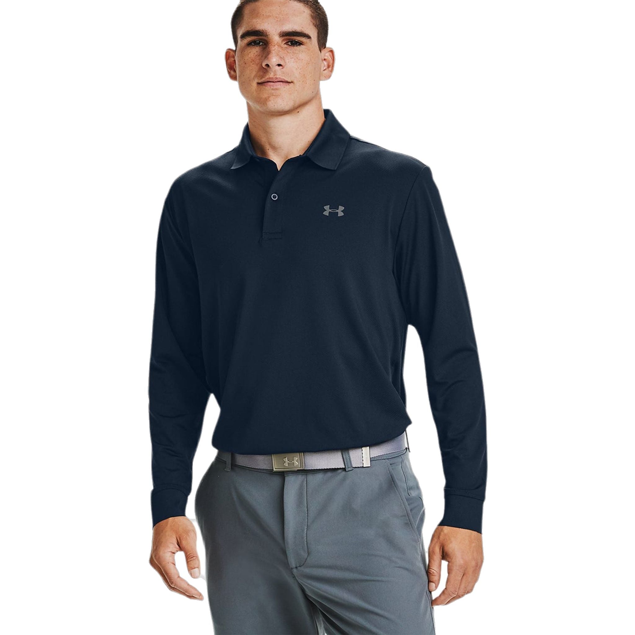 Polo a maniche lunghe Under Armour Performance 2.0 blu navy da uomo