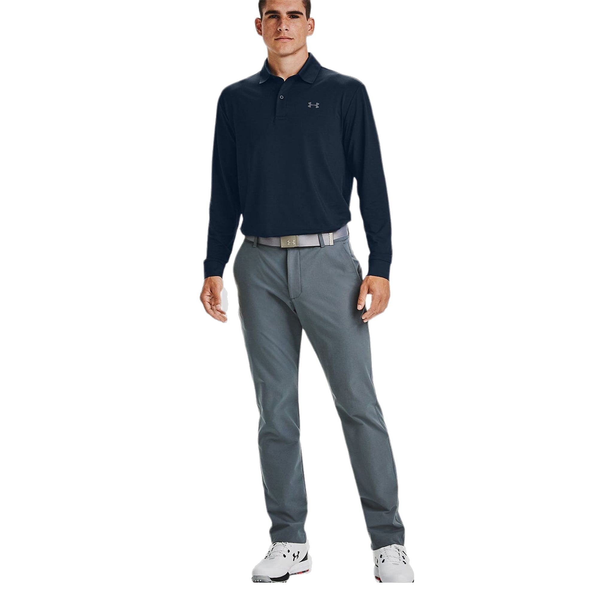 Polo a maniche lunghe Under Armour Performance 2.0 blu navy da uomo
