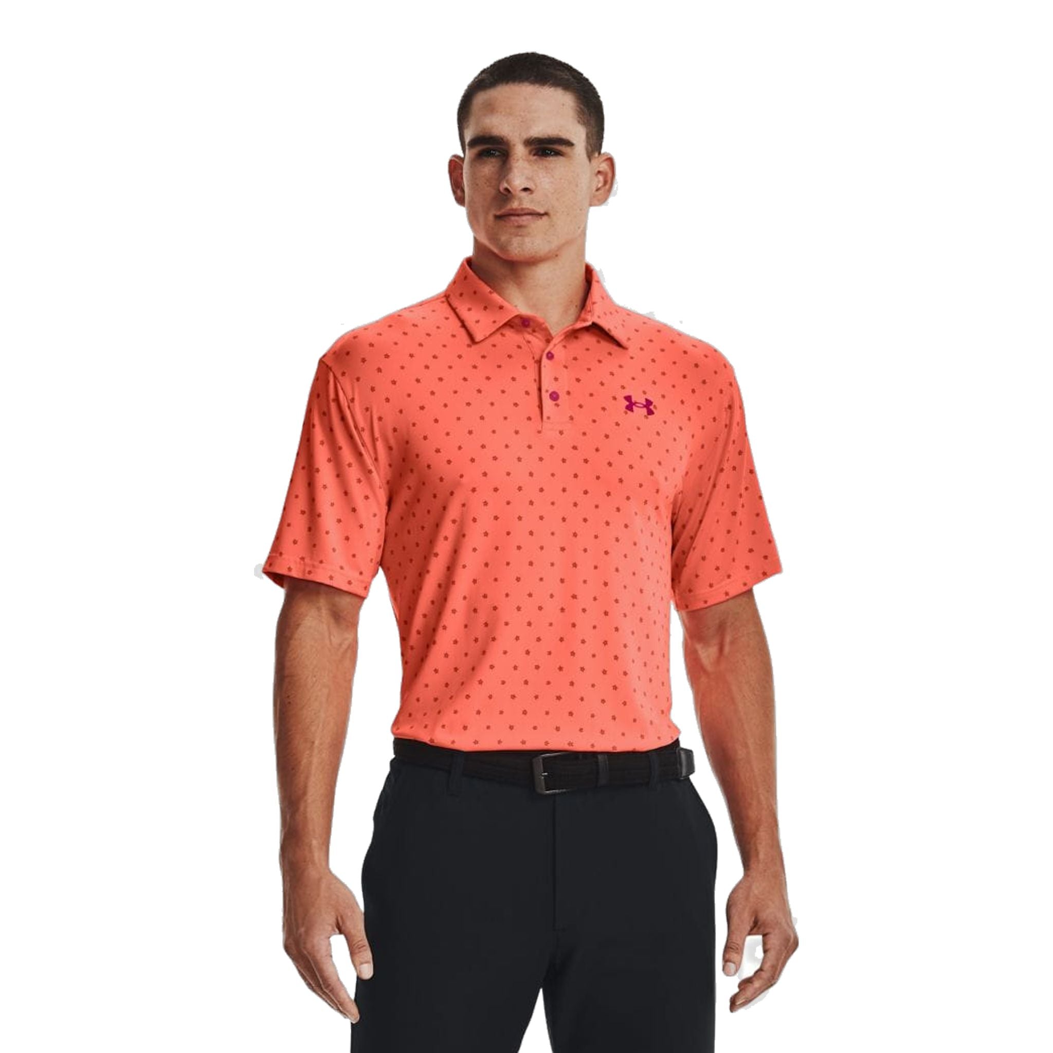 Under Armour M Polo Playoff 2.0 Electric Tangerine/Knock Out Uomo