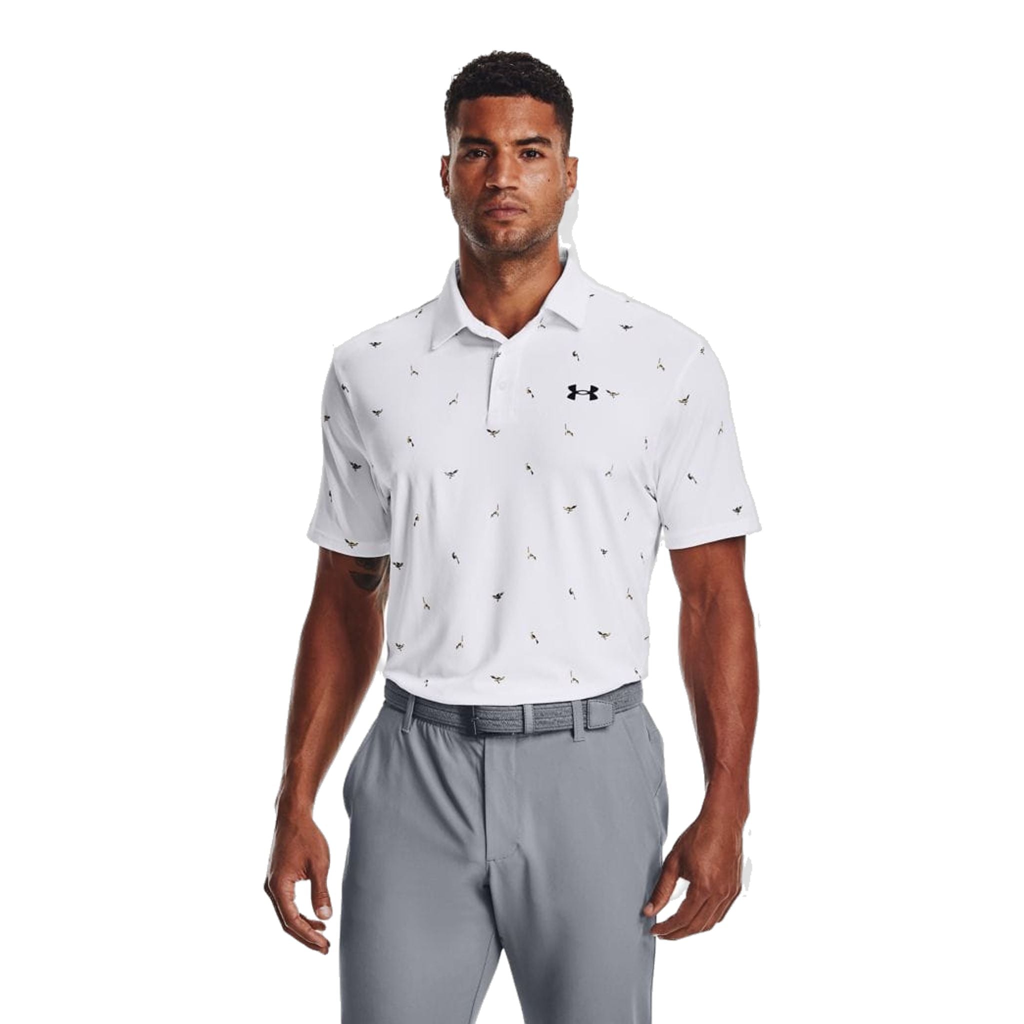 Under Armour M Polo Playoff 2.0 Bianco/Grigio pece da uomo