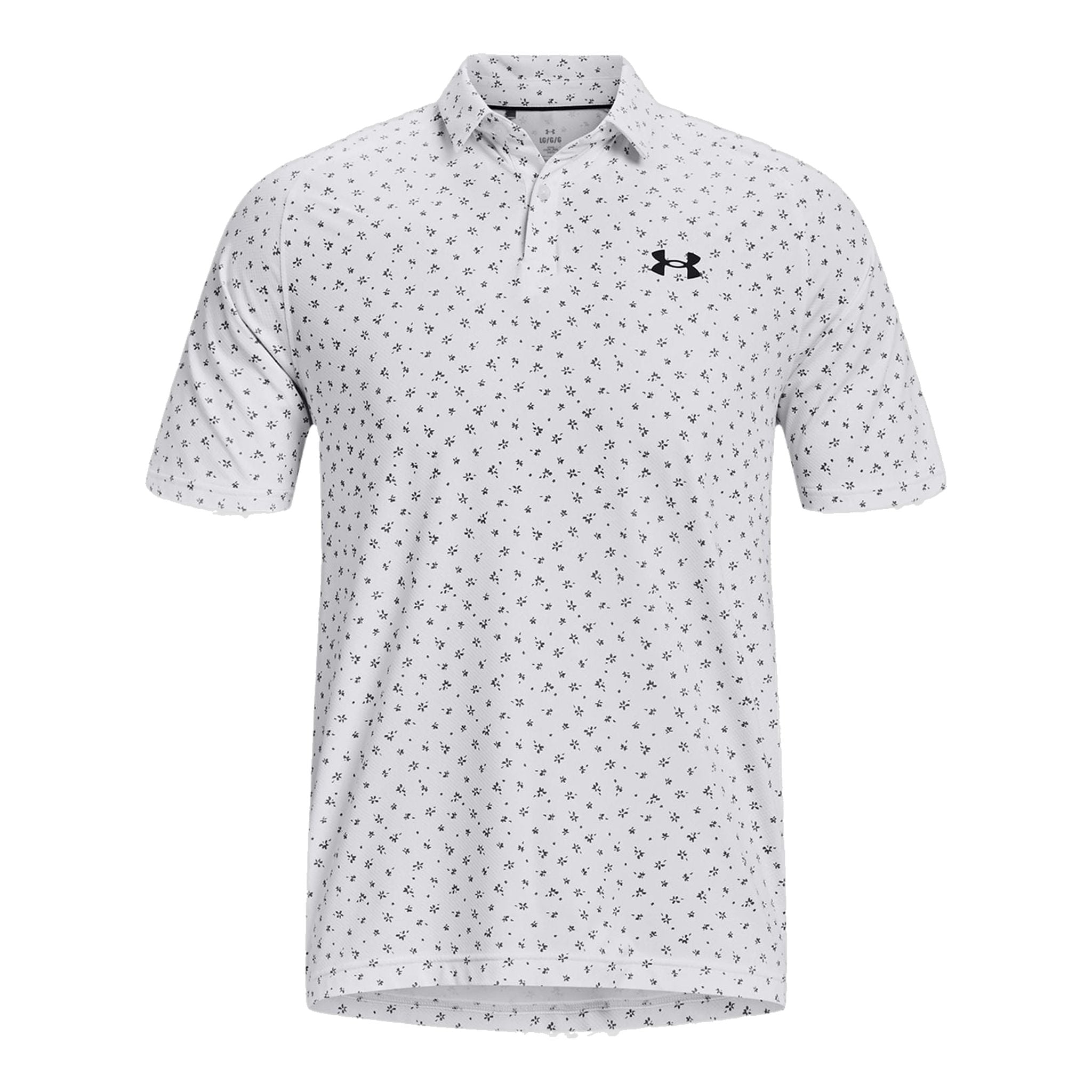 Polo a maniche corte Under Armour Iso-Chill Floral Dash bianca da uomo