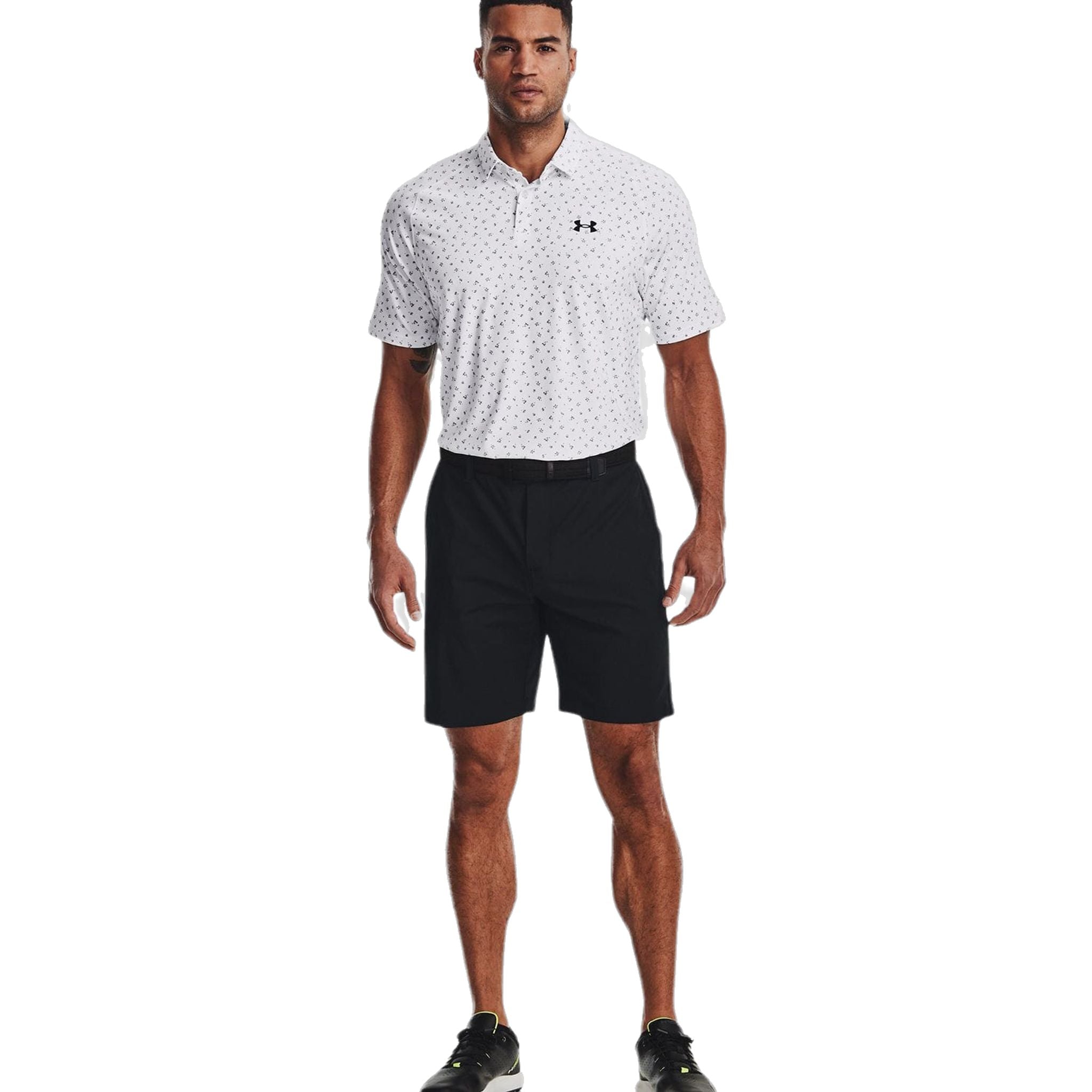 Polo a maniche corte Under Armour Iso-Chill Floral Dash bianca da uomo