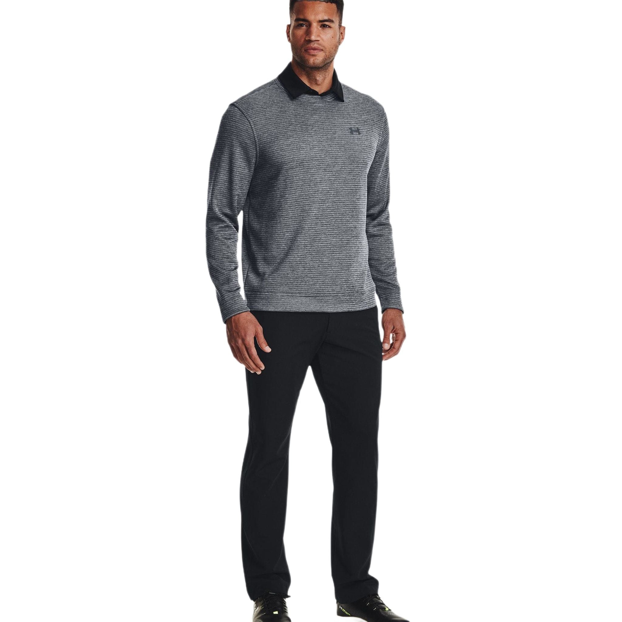 Under Armour Pullover Fleece Girocollo Grigio Uomo Uomo