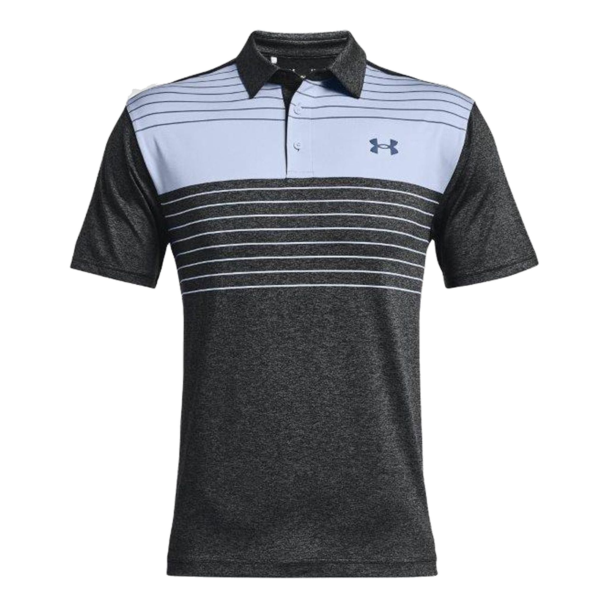 Polo Under Armour Playoff 2.0 Nero/Blu Isotope/Blu Minerale Uomo