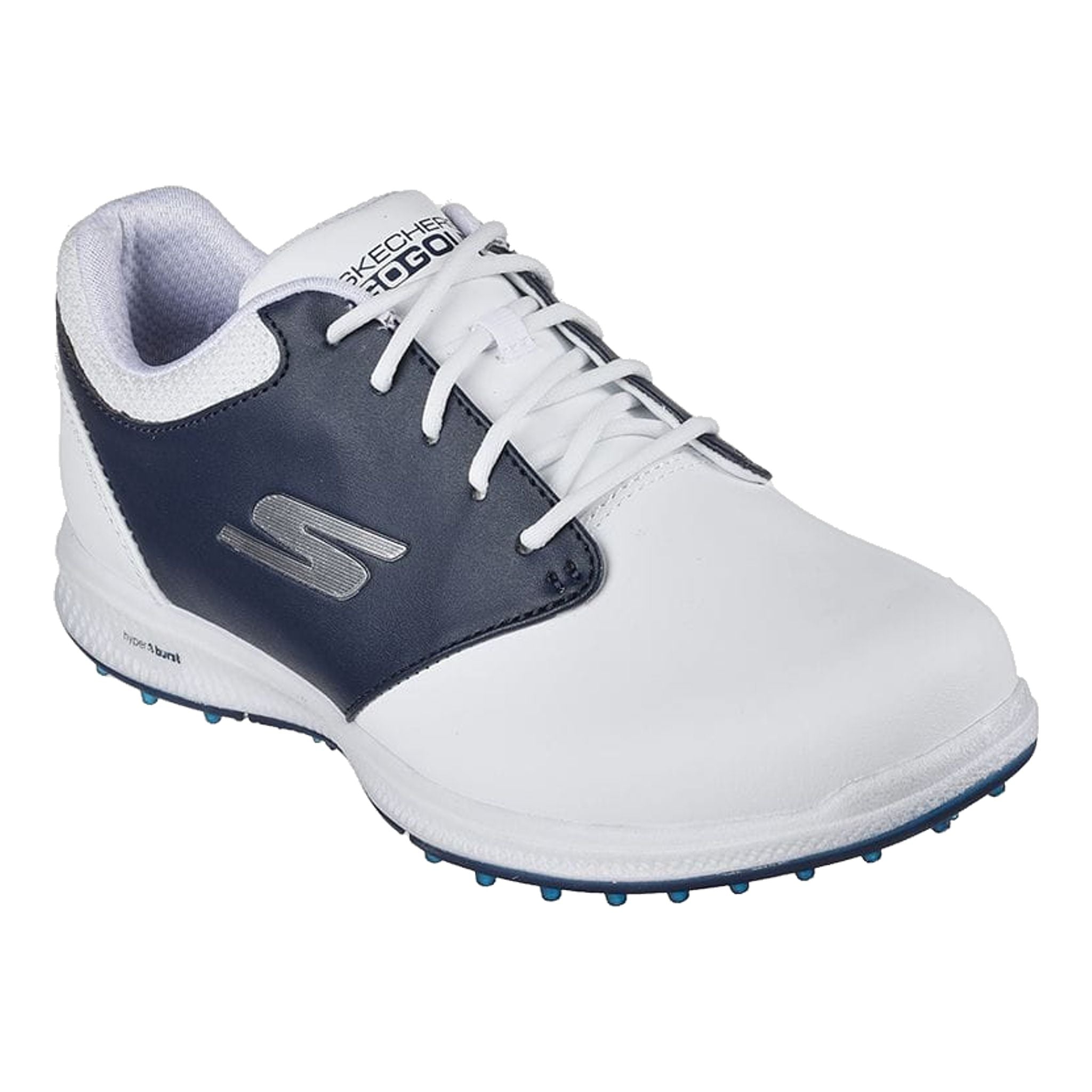 Skechers Go Golf Elite 4 Hyper White Leather/Navy Trim Donna