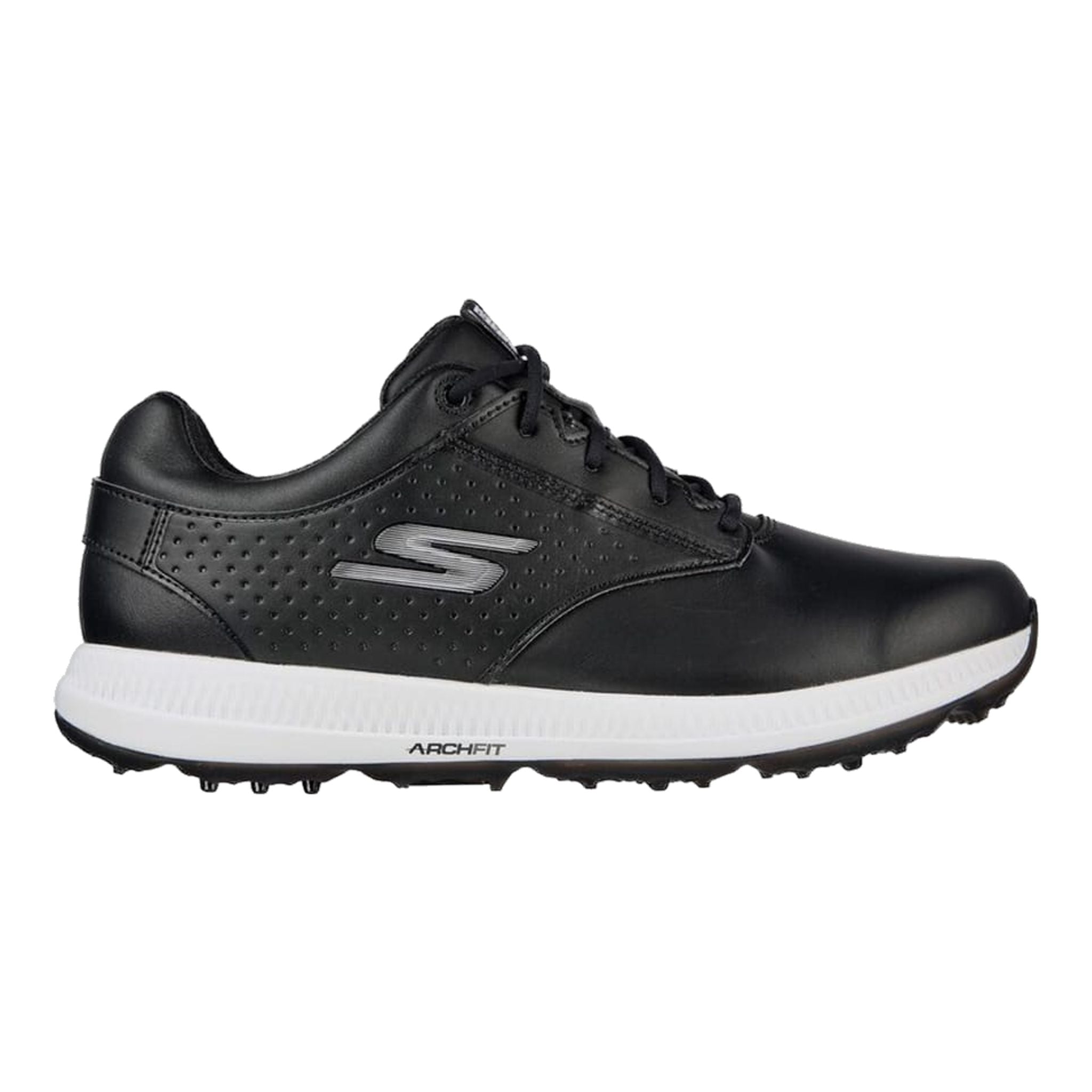 Skechers M GO GOLF ELITE 5 - LEGEND Pelle nera/Tri bianco da uomo