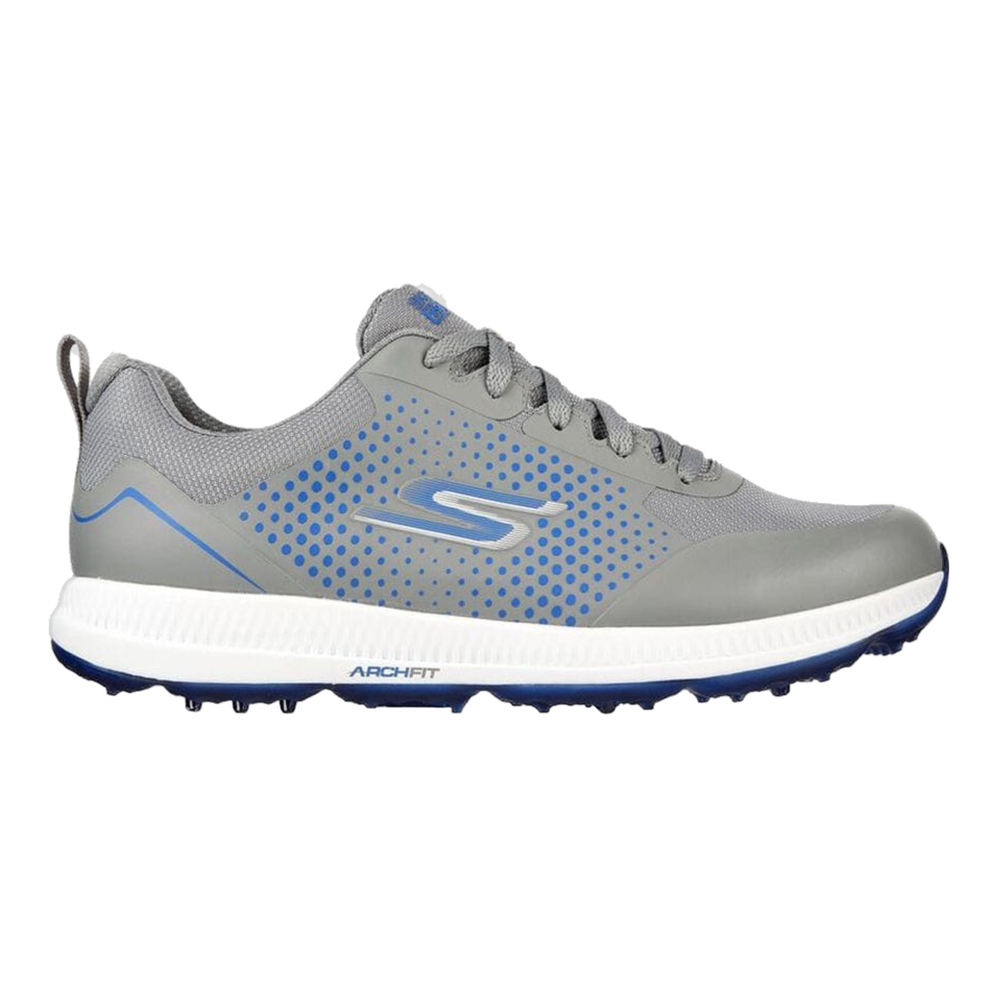Skechers M GO GOLF ELITE 5 - Grigio Sintetico/Tessuto/Blu Tr Uomo