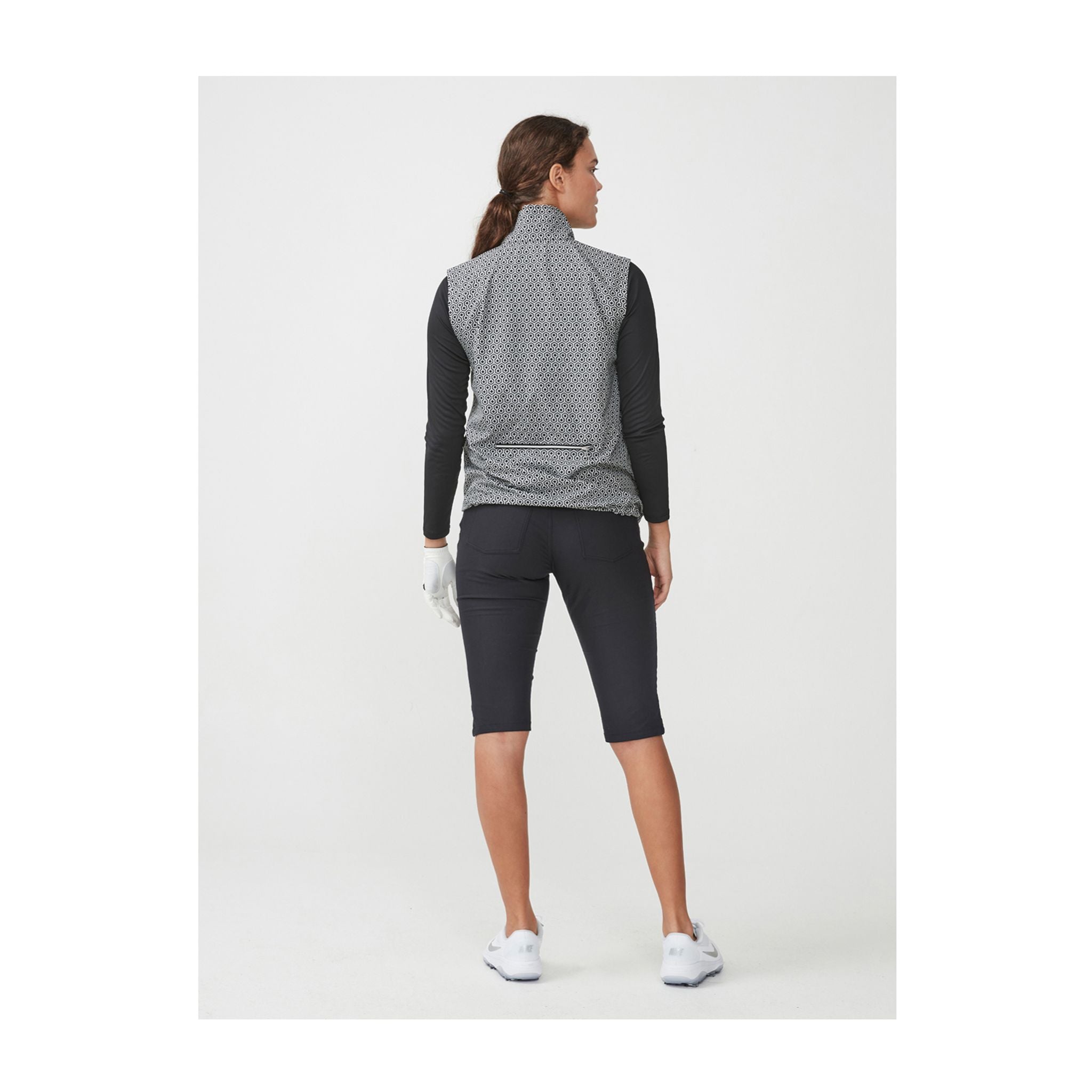 Gilet antivento tascabile Röhnisch Geo Comb nero da donna